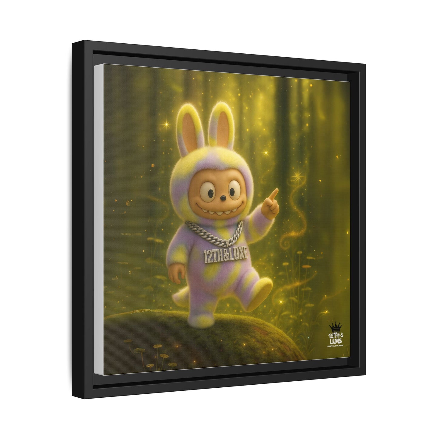 Plush Monster Purple/Yellow - Canvas Art