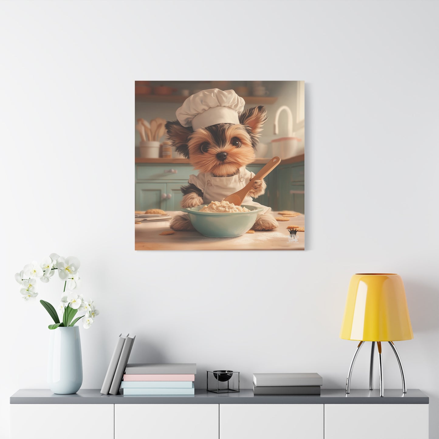Yorkshire Puppy Chef Canvas Art