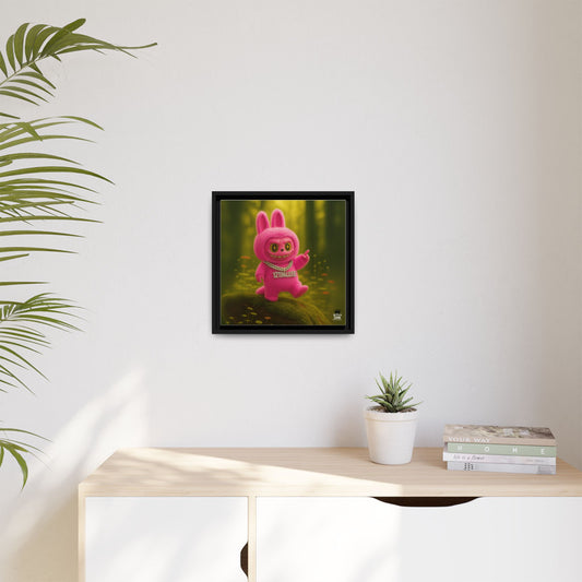 Plush Monster Pink- Canvas Art