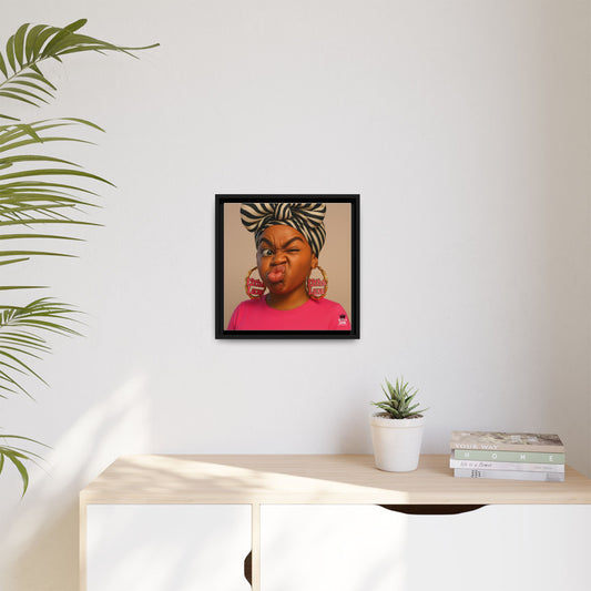 Funky Face Pink - Canvas Art