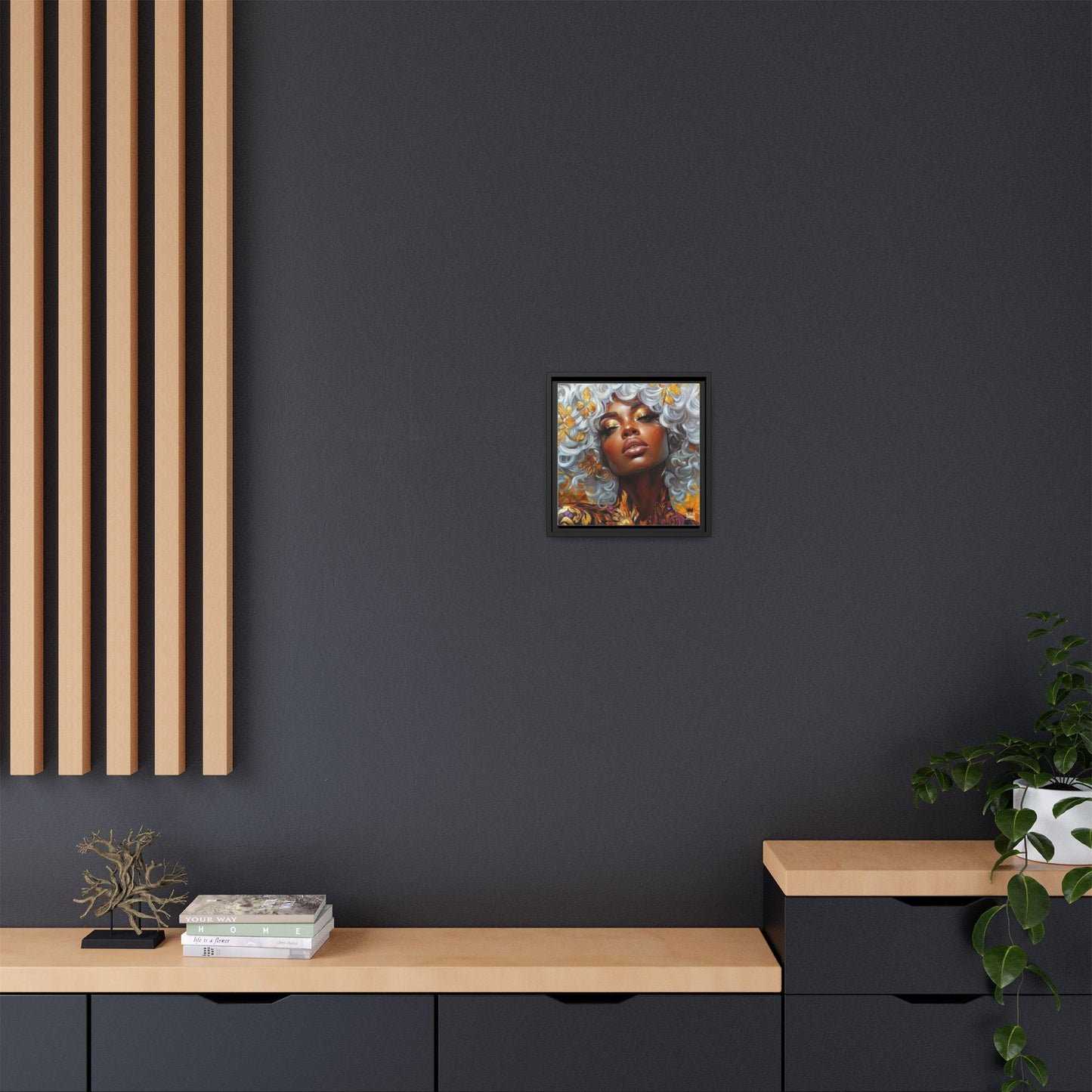 Vibrant Framed Canvas Art - Bold Beauty Portrait