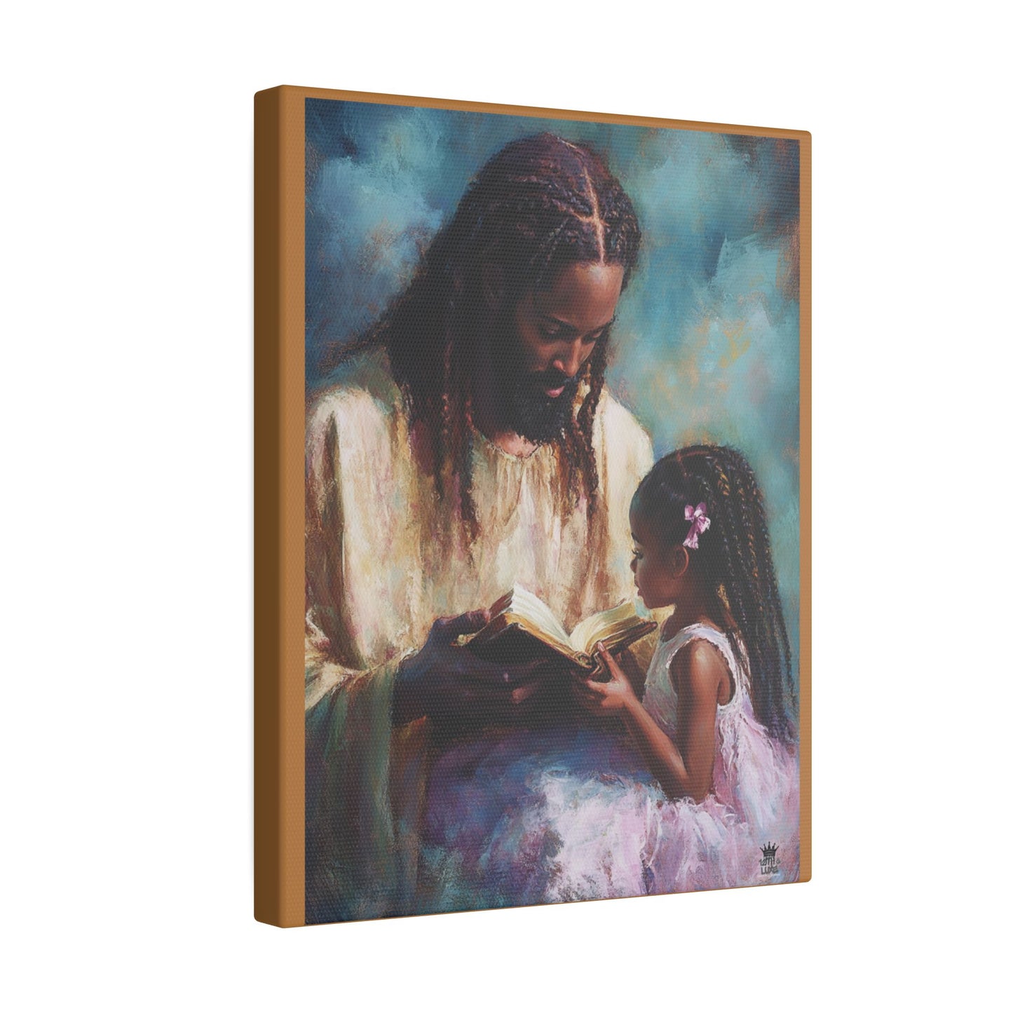 Jesus Reading, Matte Canvas, Stretched, 0.75" (Vertical)