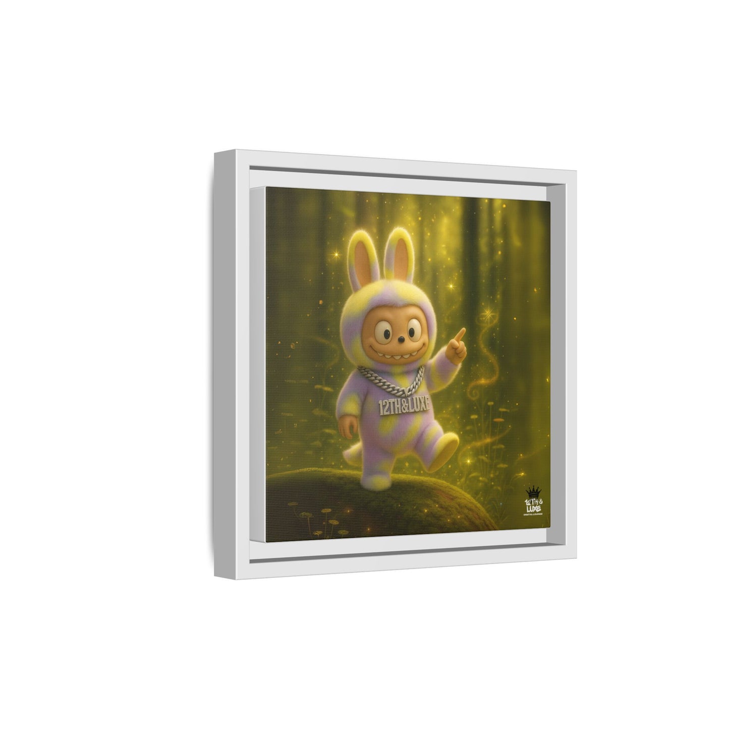 Plush Monster Purple/Yellow - Canvas Art