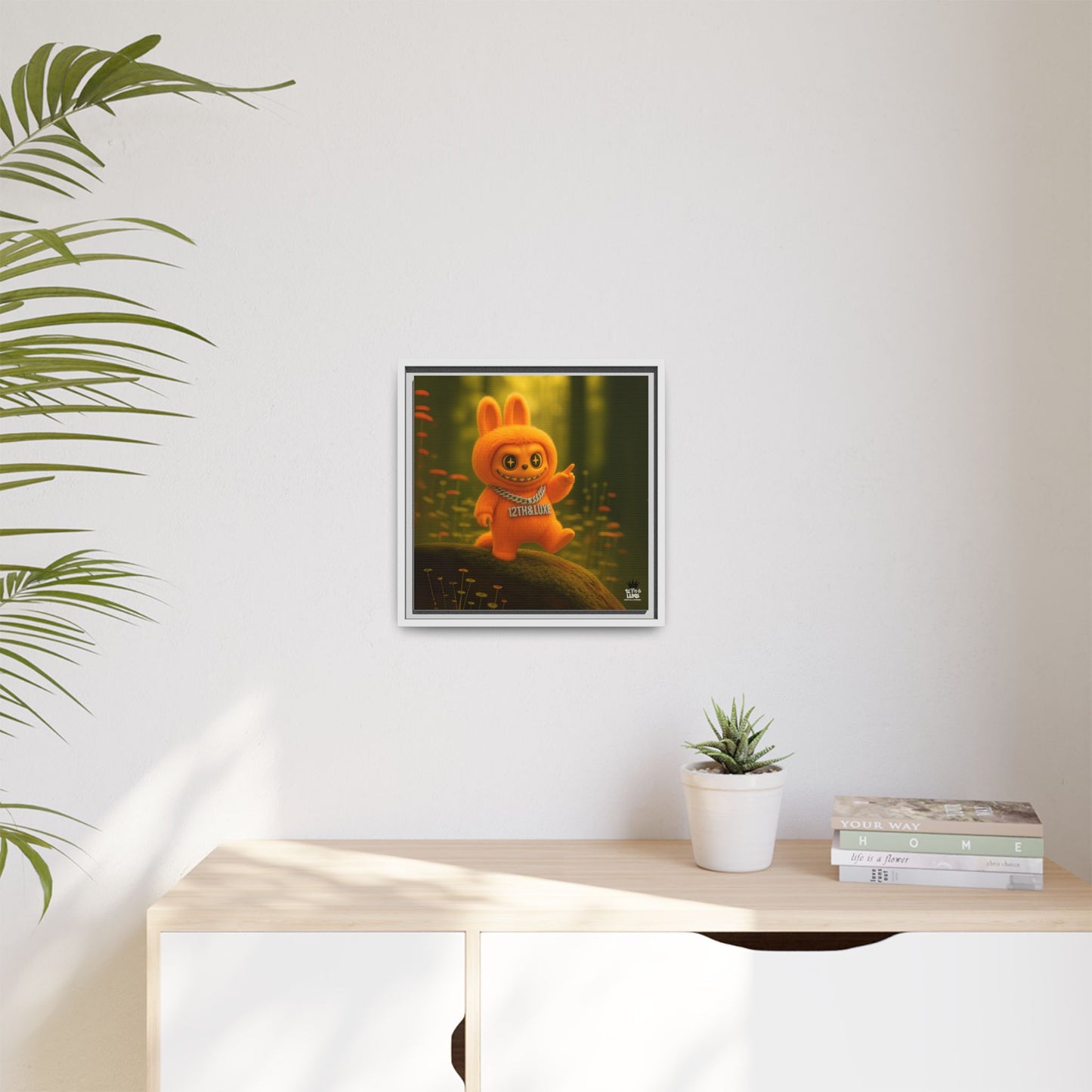 Plush Monster Orange - Canvas Art