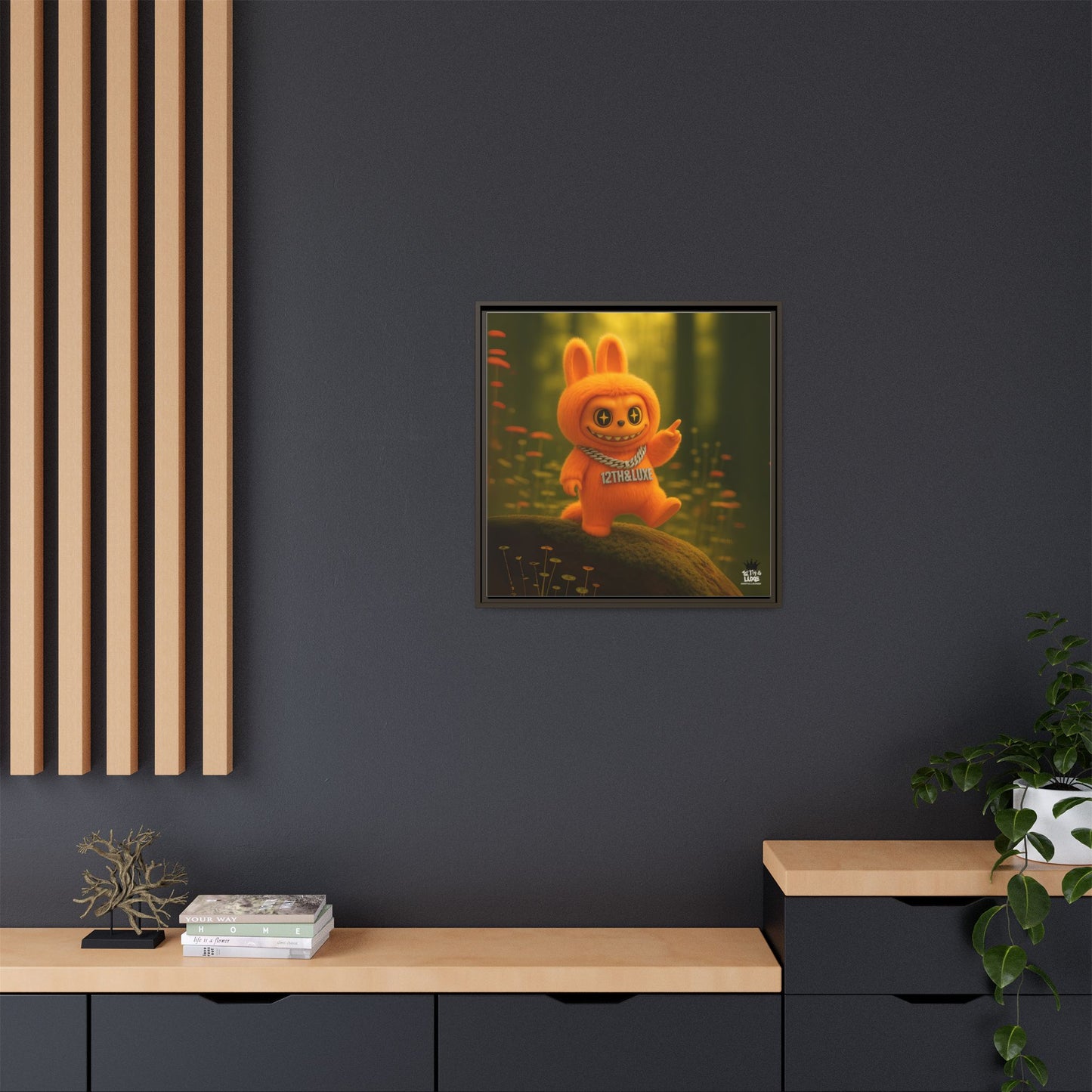 Plush Monster Orange - Canvas Art