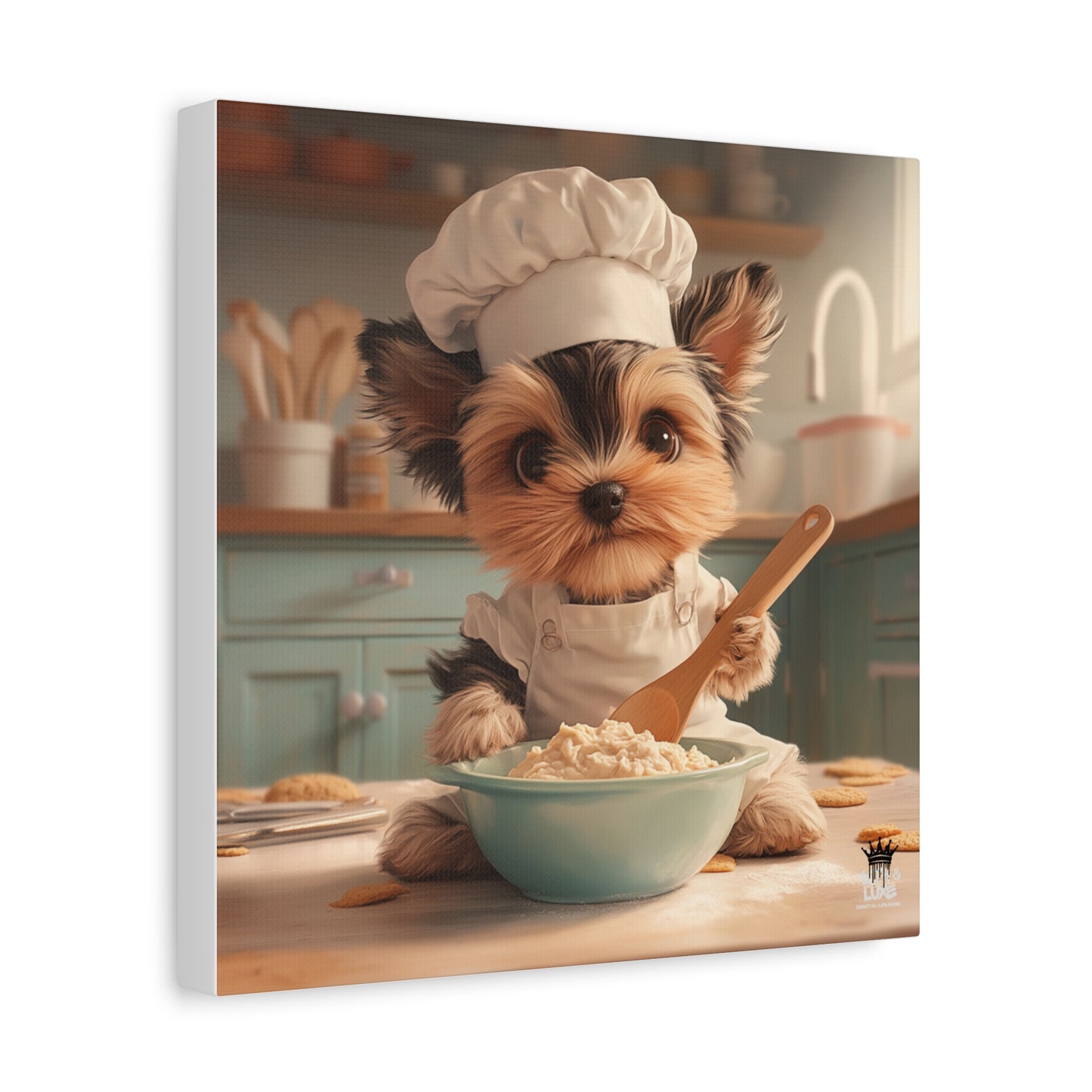 Yorkshire Puppy Chef Canvas Art
