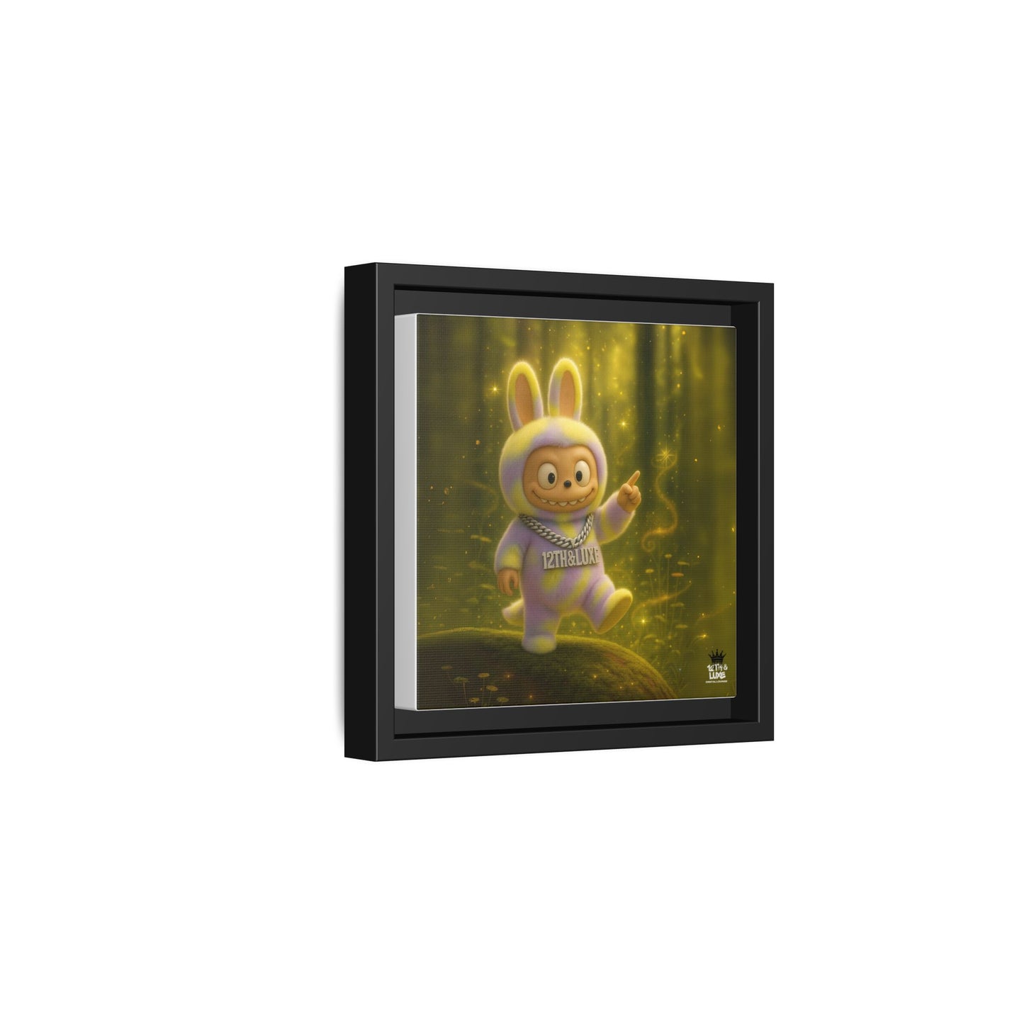 Plush Monster Purple/Yellow - Canvas Art