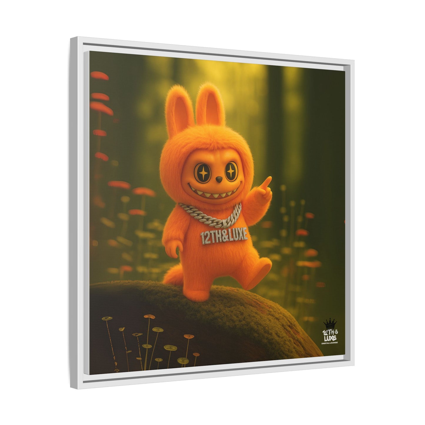 Plush Monster Orange - Canvas Art