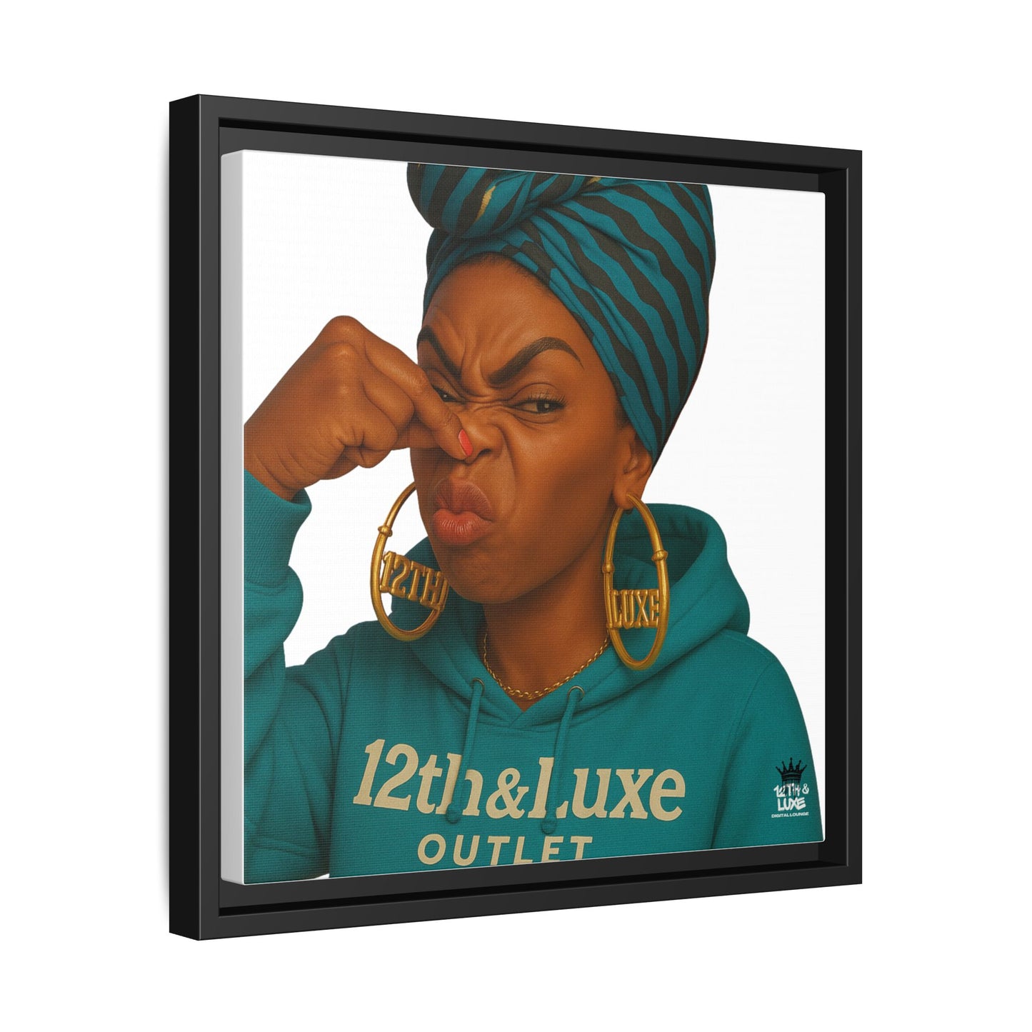 Funky Face Blue- Canvas Art