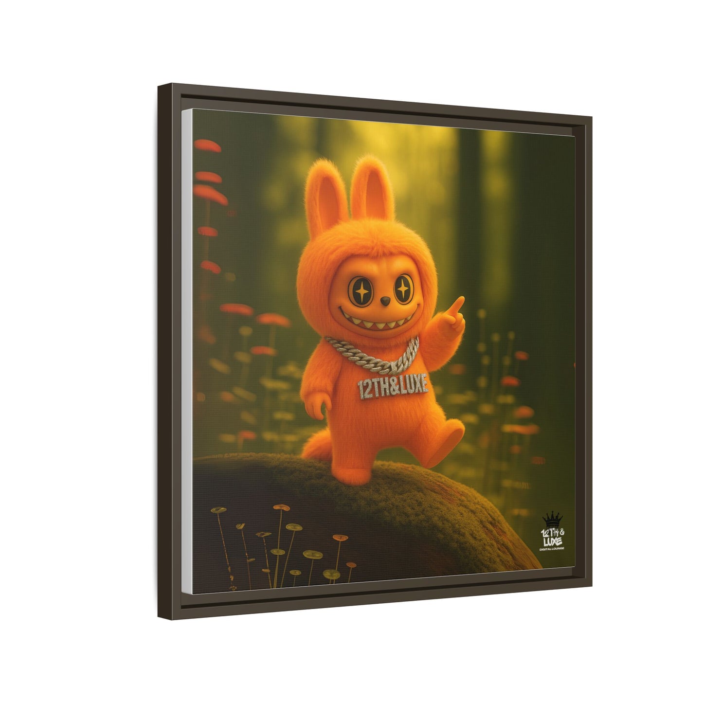 Plush Monster Orange - Canvas Art