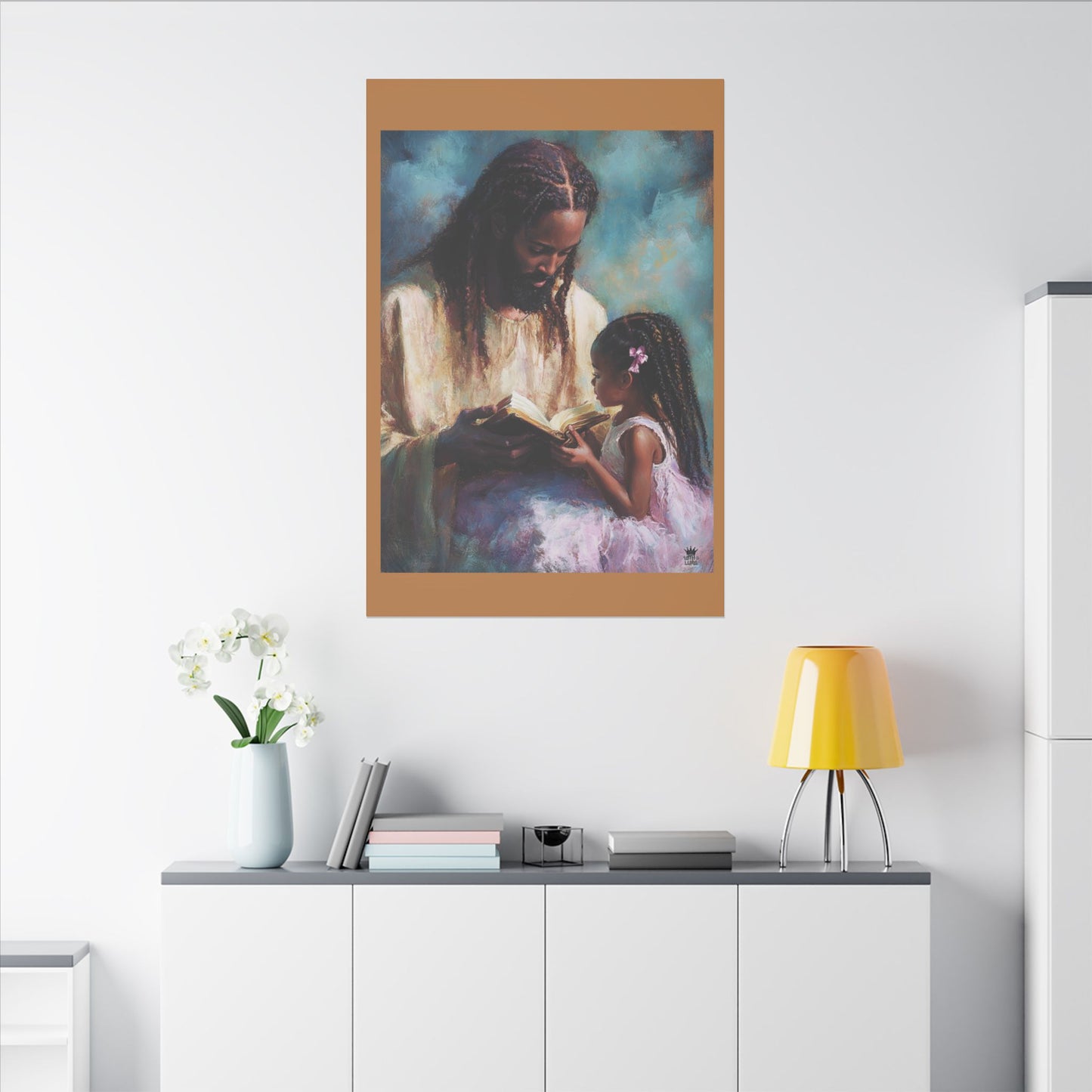 Jesus Reading, Matte Canvas, Stretched, 0.75" (Vertical)