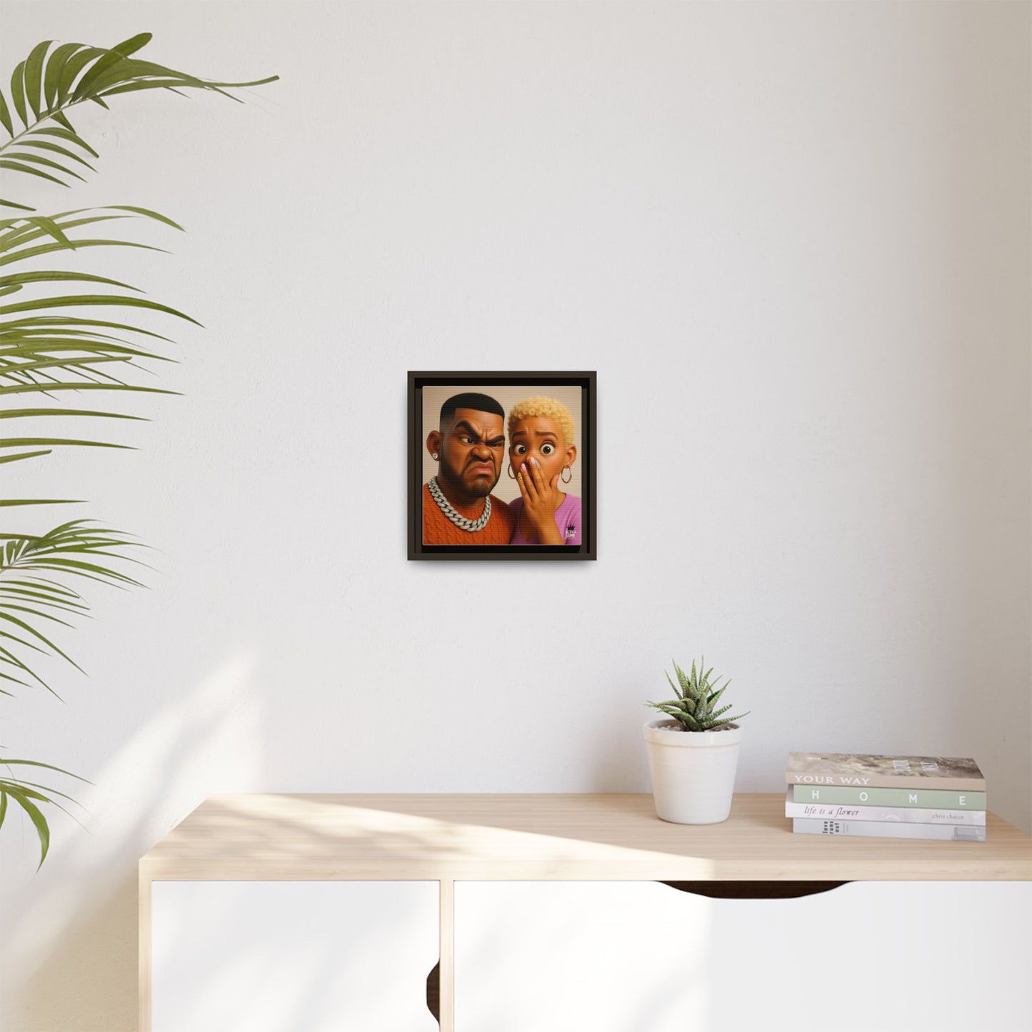 Funky Face Couple - Canvas Art