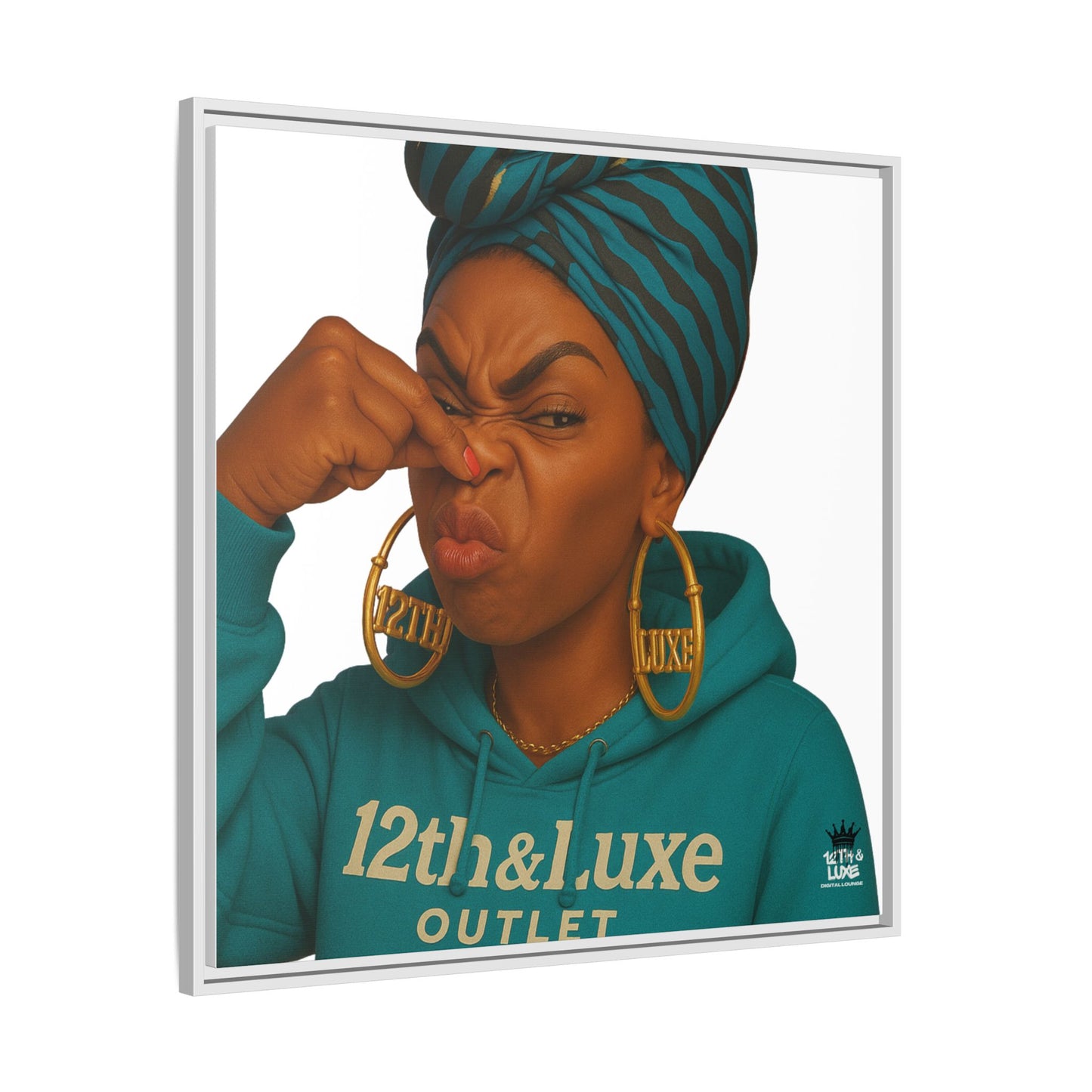 Funky Face Blue- Canvas Art