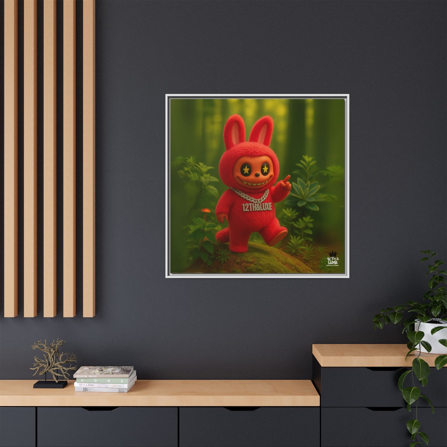 Plush Monster Red - Canvas Art