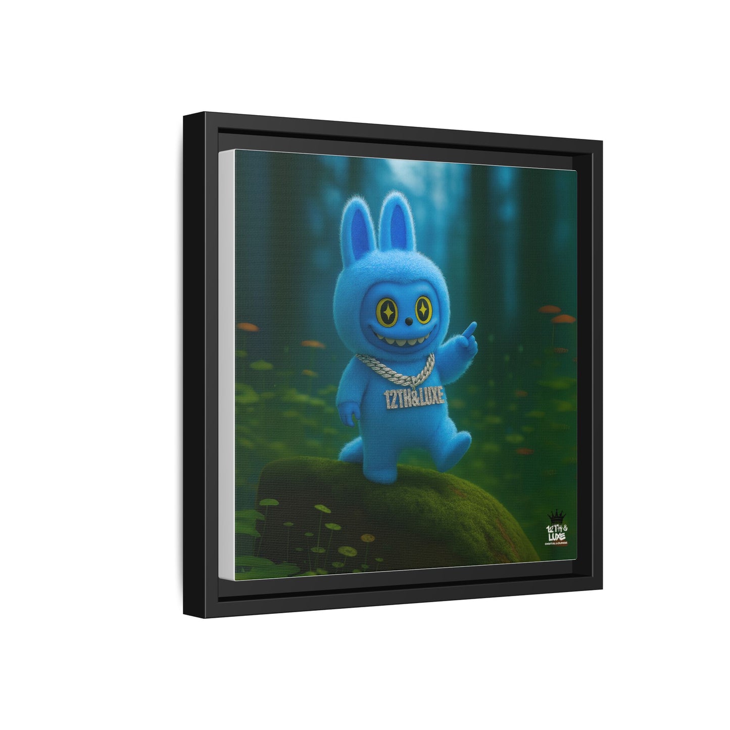 Plush Monster Blue - Canvas Art