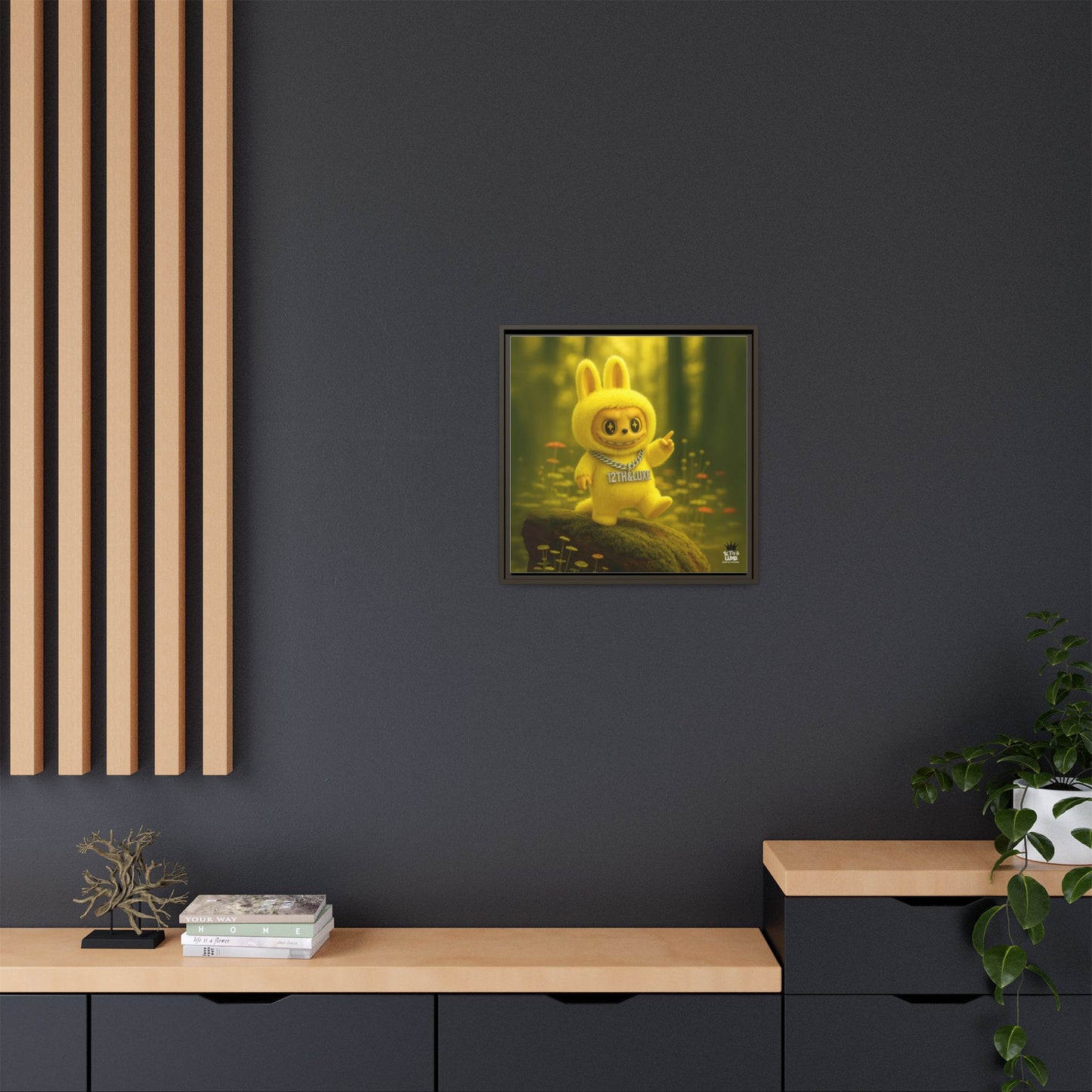 Plush Monster Yellow - Canvas Art