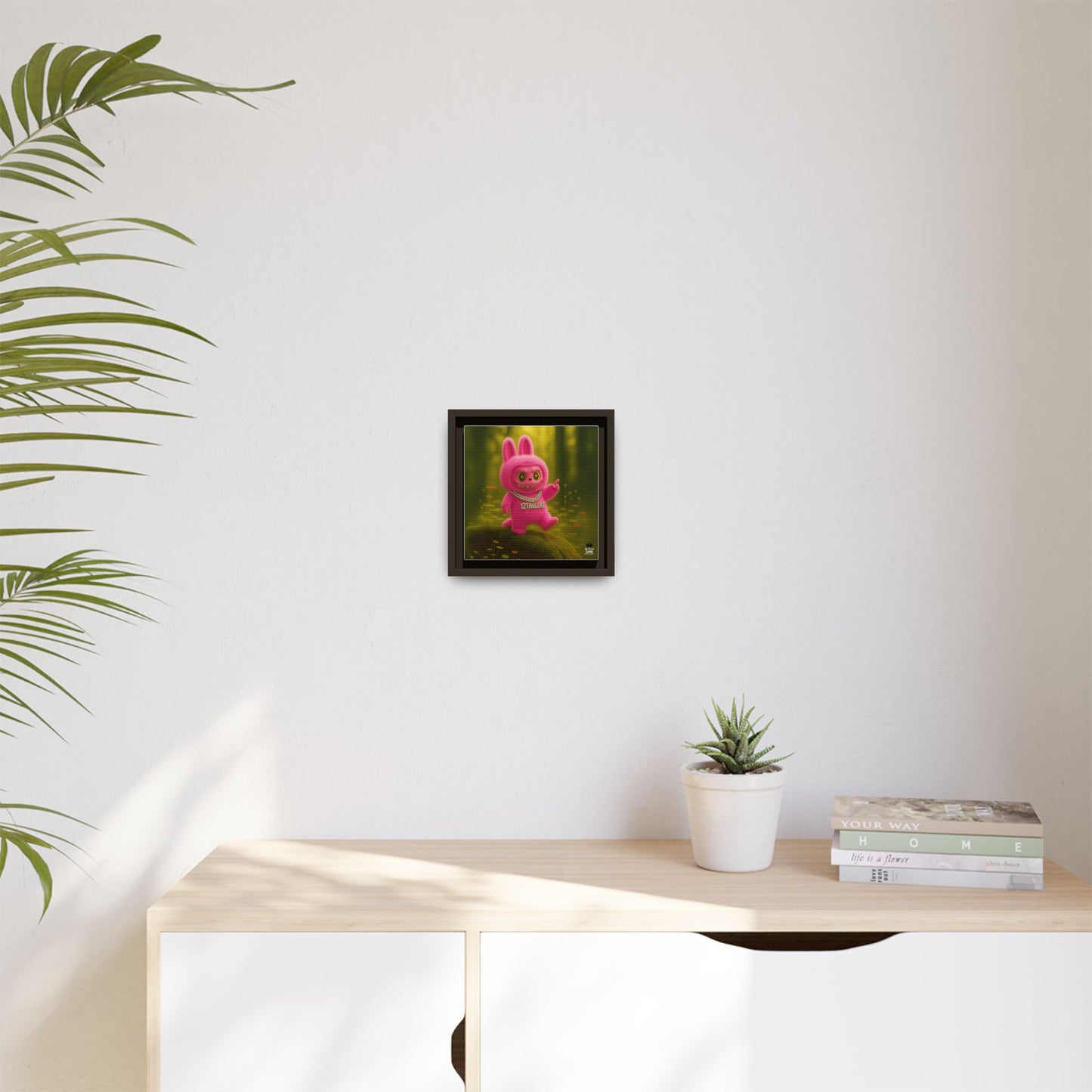Plush Monster Pink- Canvas Art