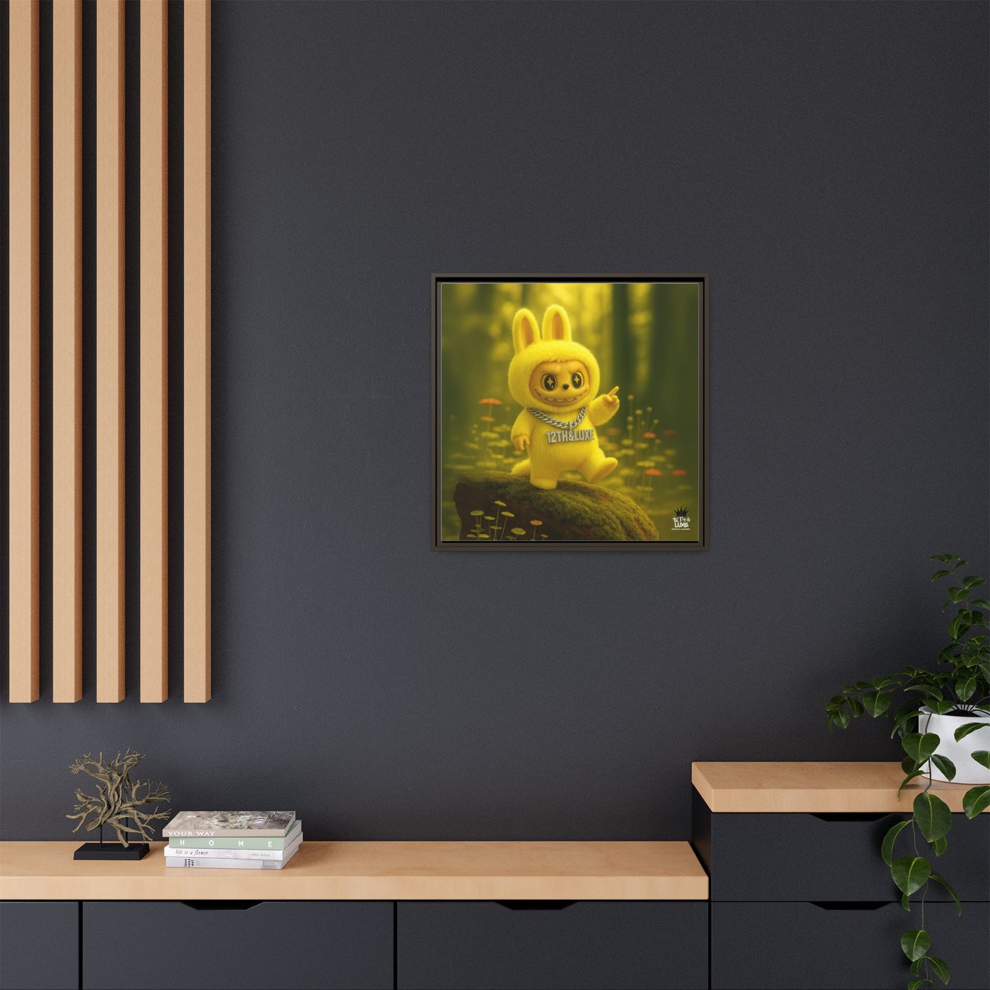 Plush Monster Yellow - Canvas Art