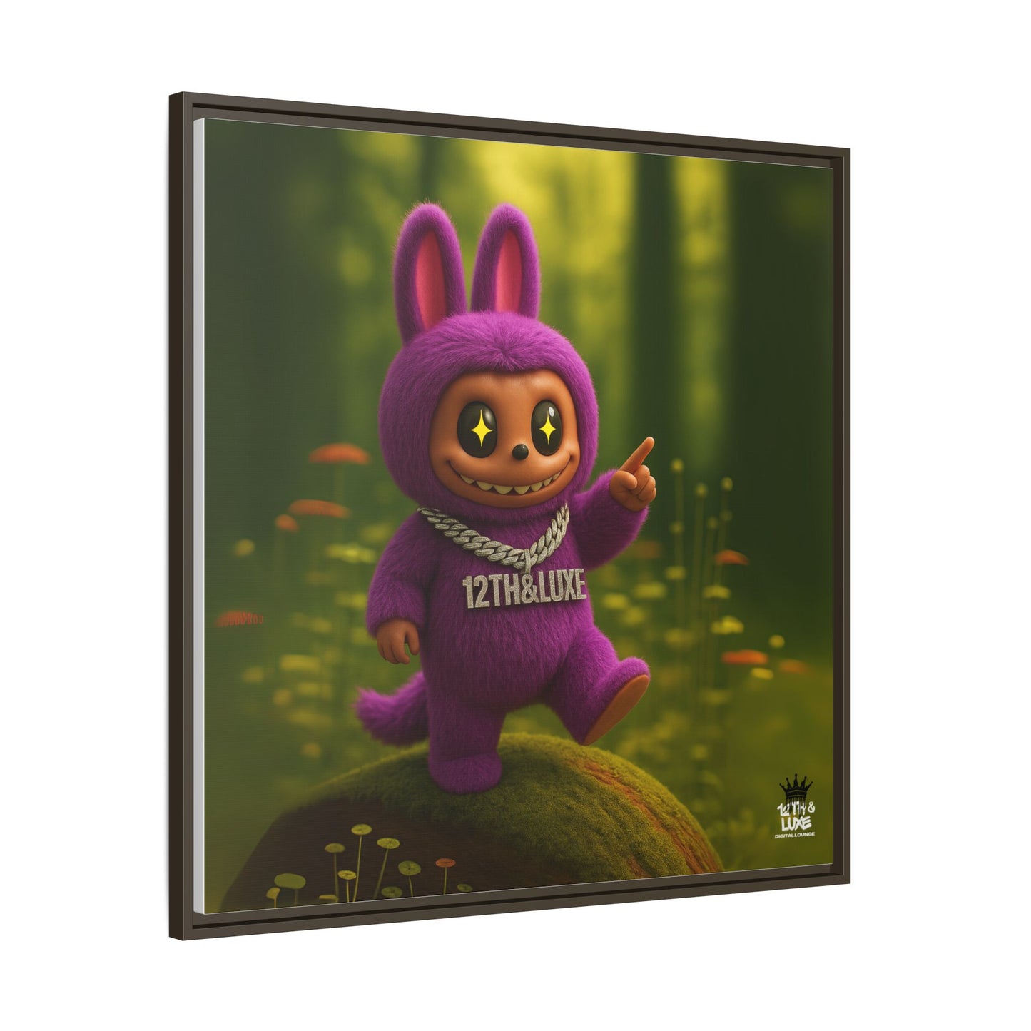 Plush Monster Purple - Canvas Art