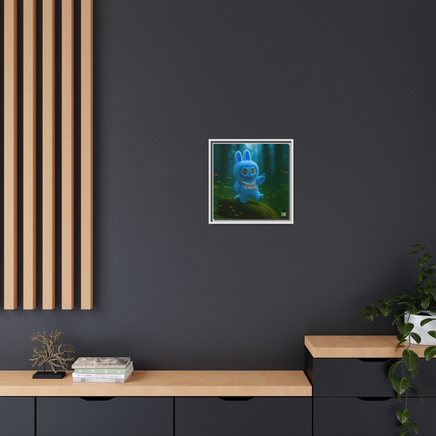 Plush Monster Blue - Canvas Art