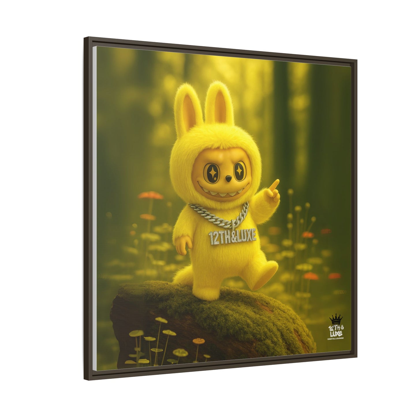 Plush Monster Yellow - Canvas Art