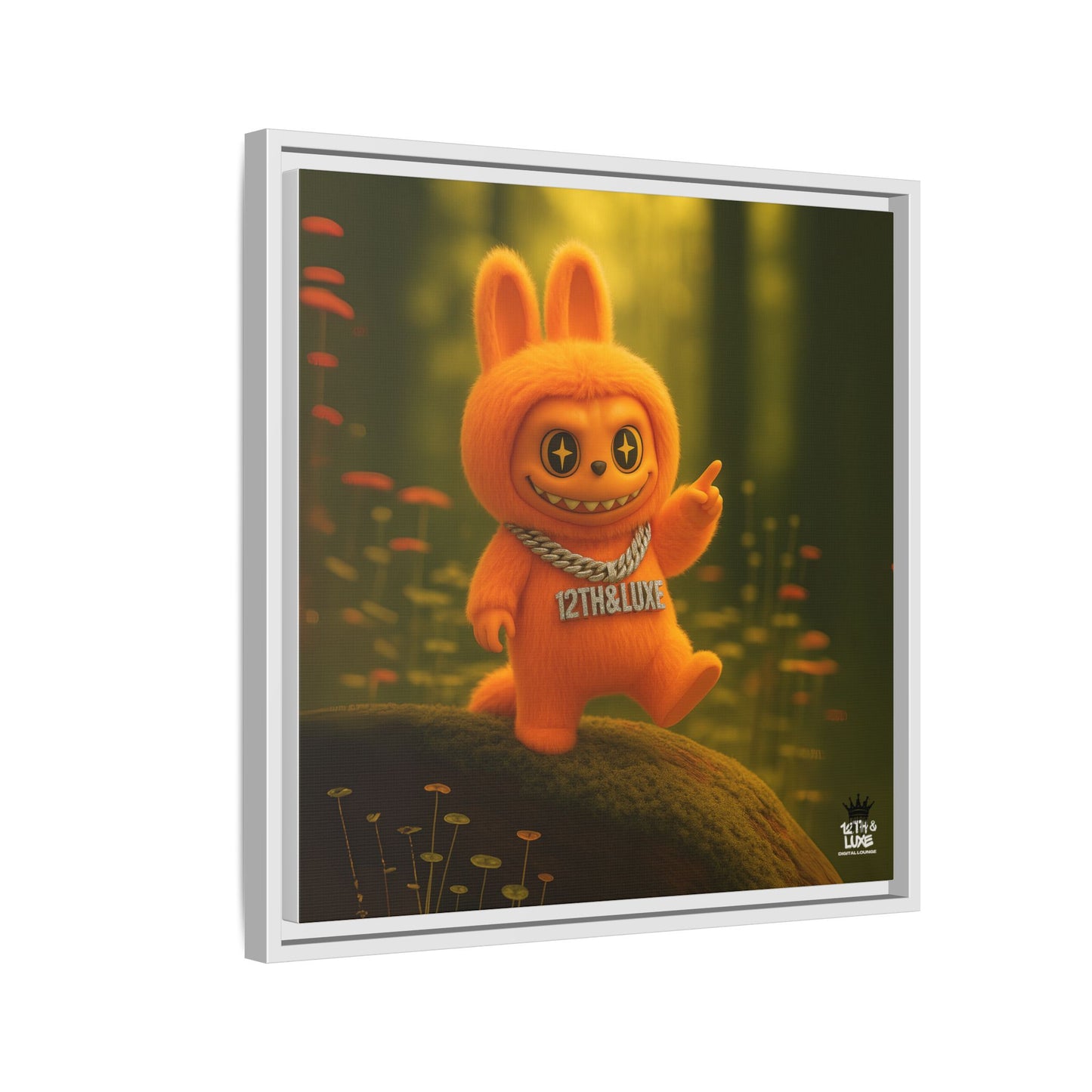 Plush Monster Orange - Canvas Art