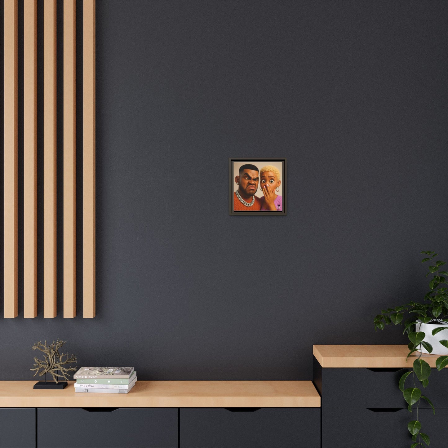 Funky Face Couple - Canvas Art