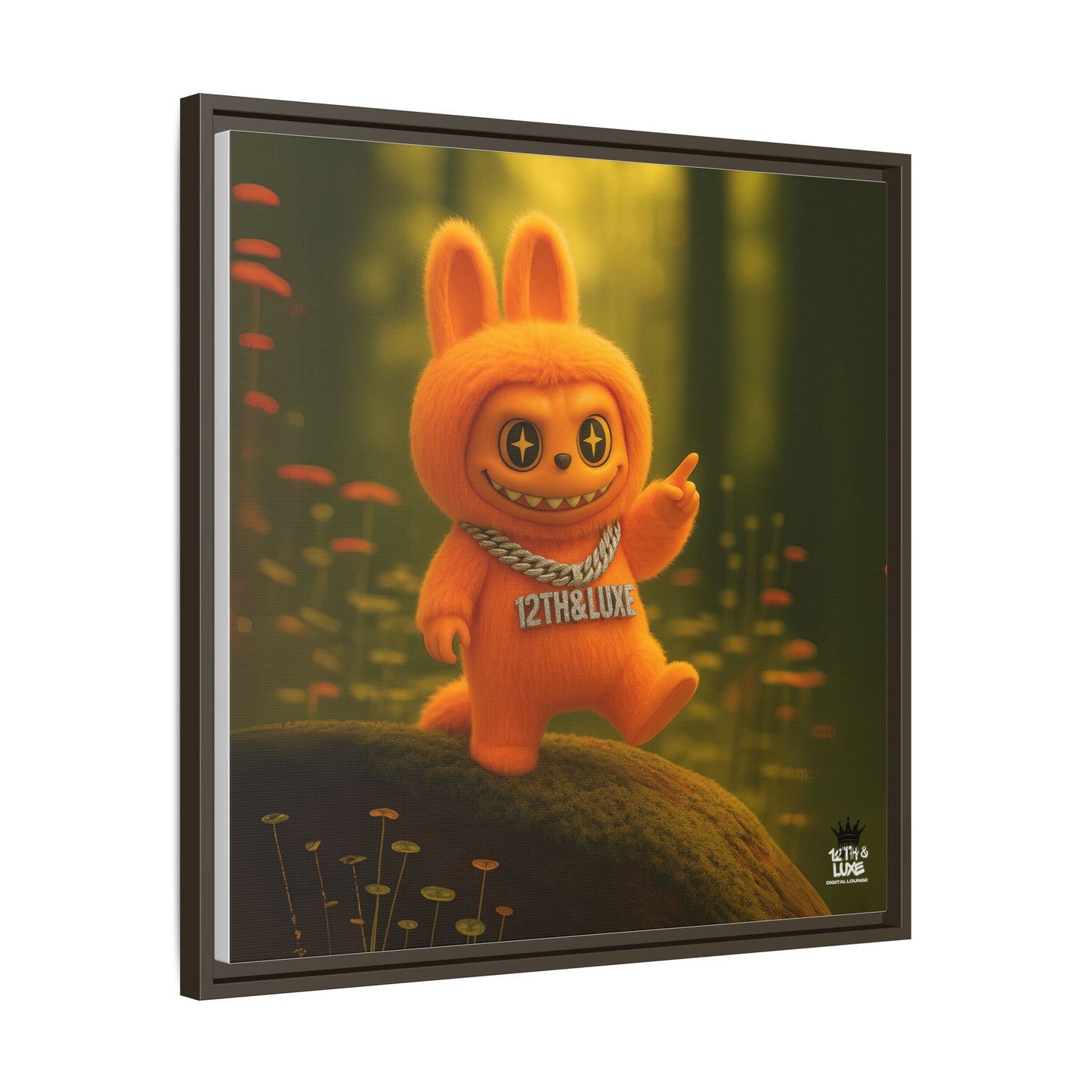 Plush Monster Orange - Canvas Art
