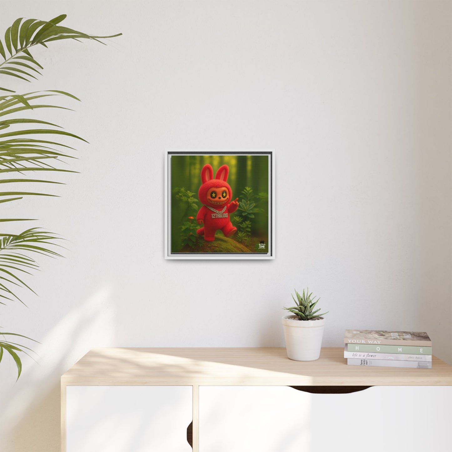 Plush Monster Red - Canvas Art