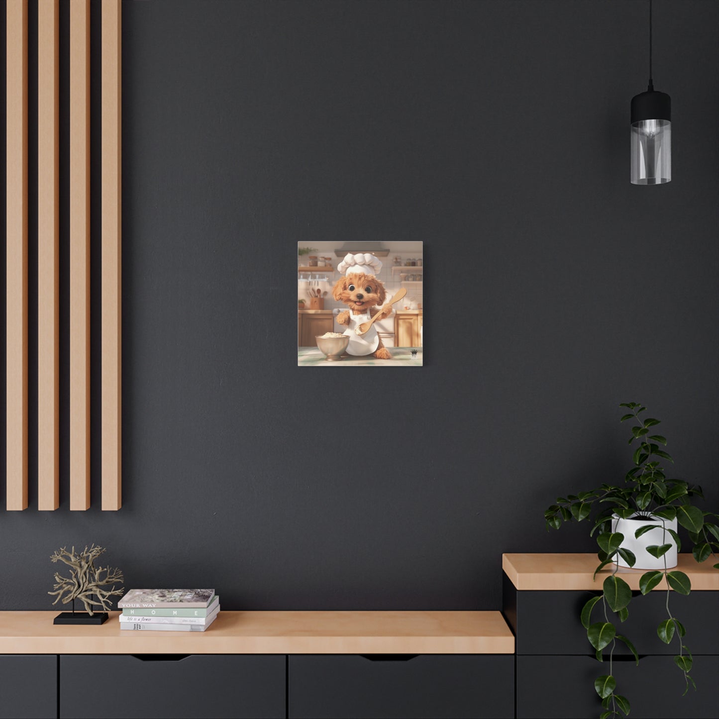 Adorable Chef Puppy Canvas Print - Cute Dog Art for Home Decor
