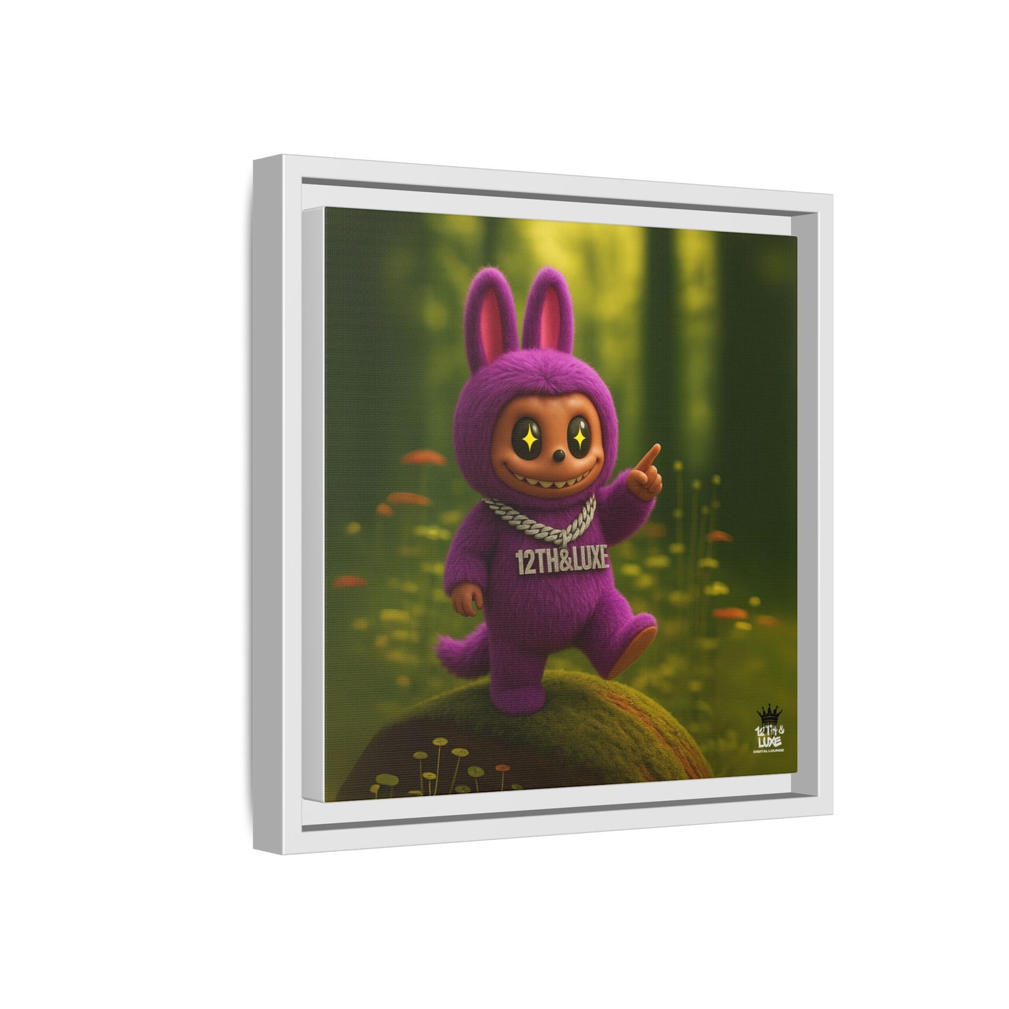 Plush Monster Purple - Canvas Art