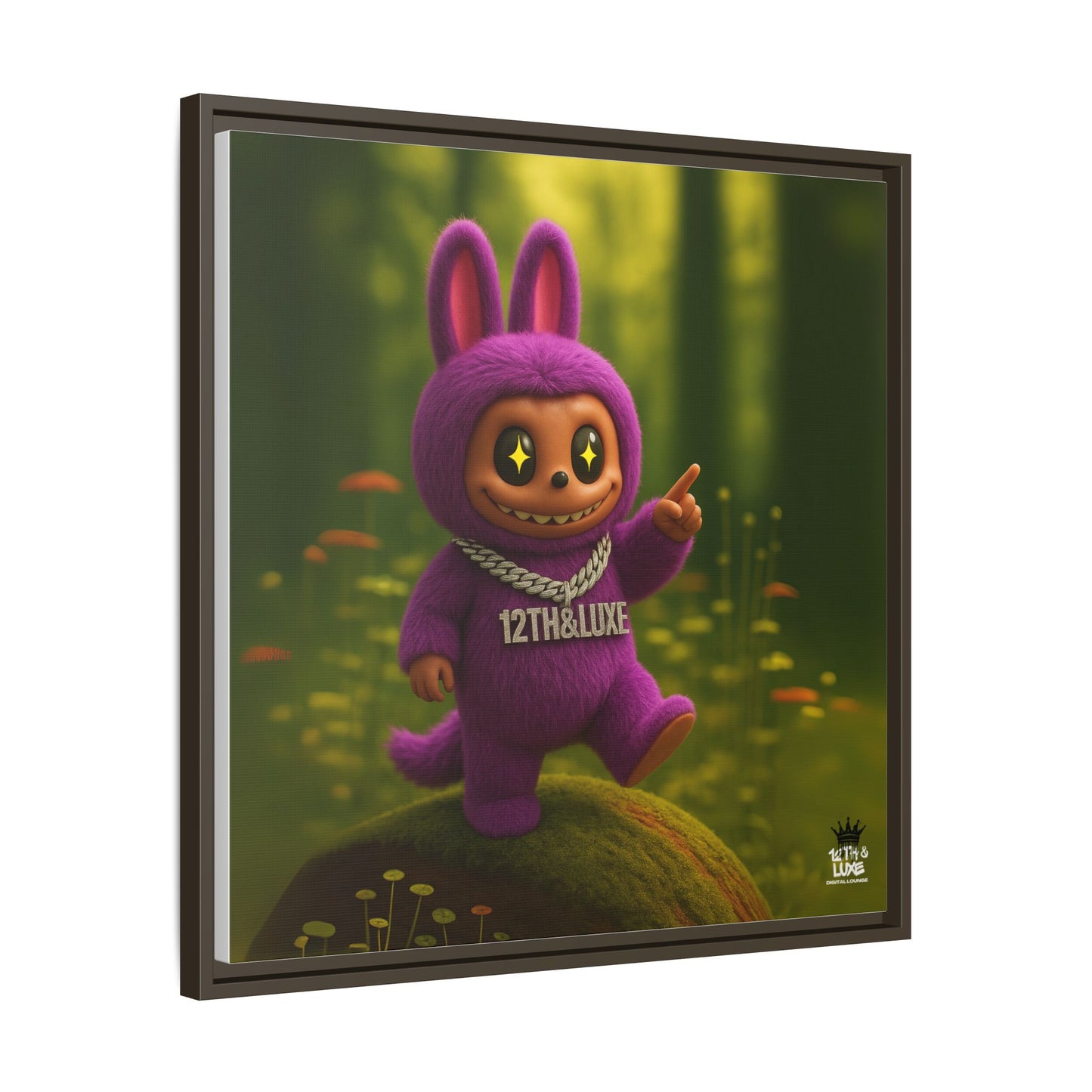 Plush Monster Purple - Canvas Art