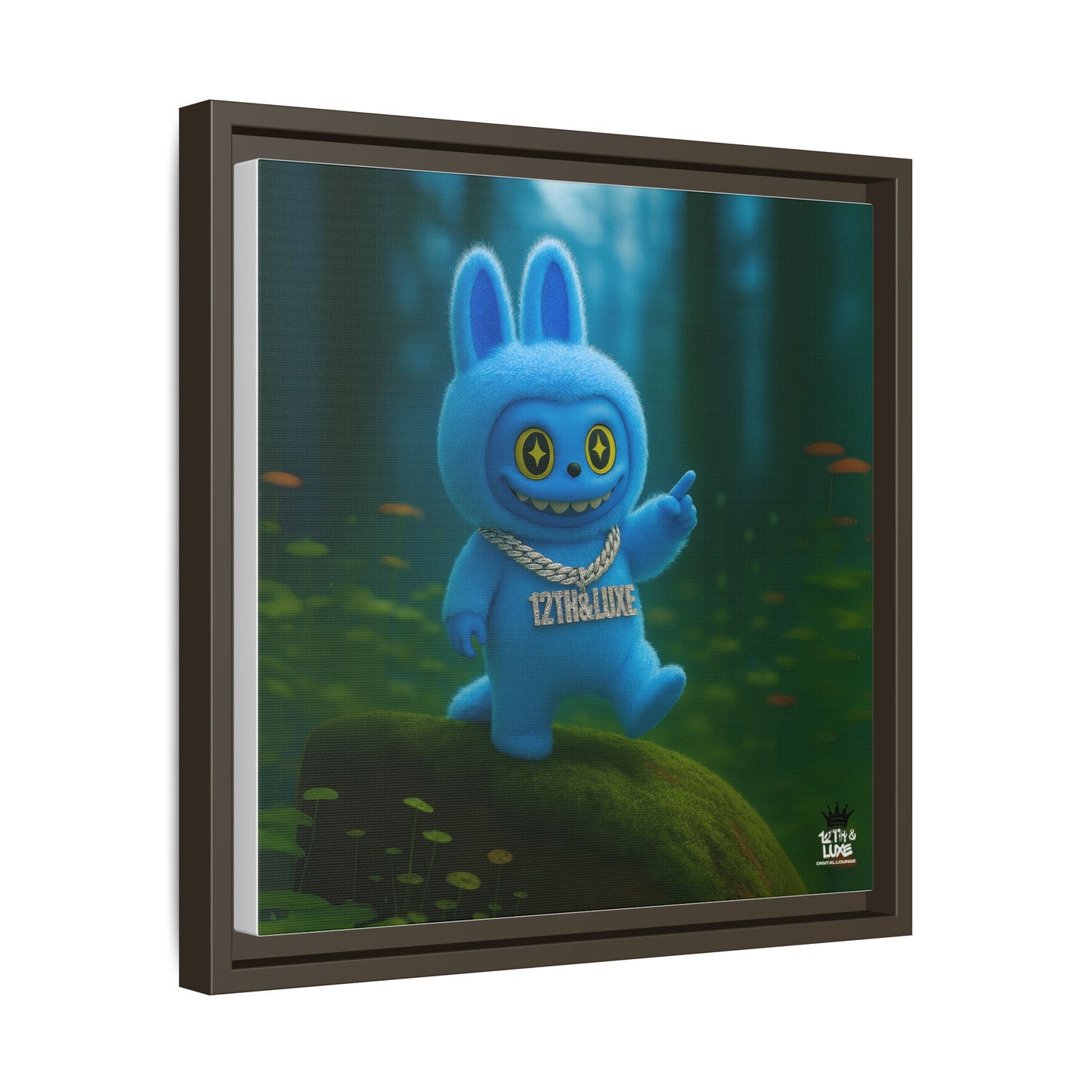 Plush Monster Blue - Canvas Art