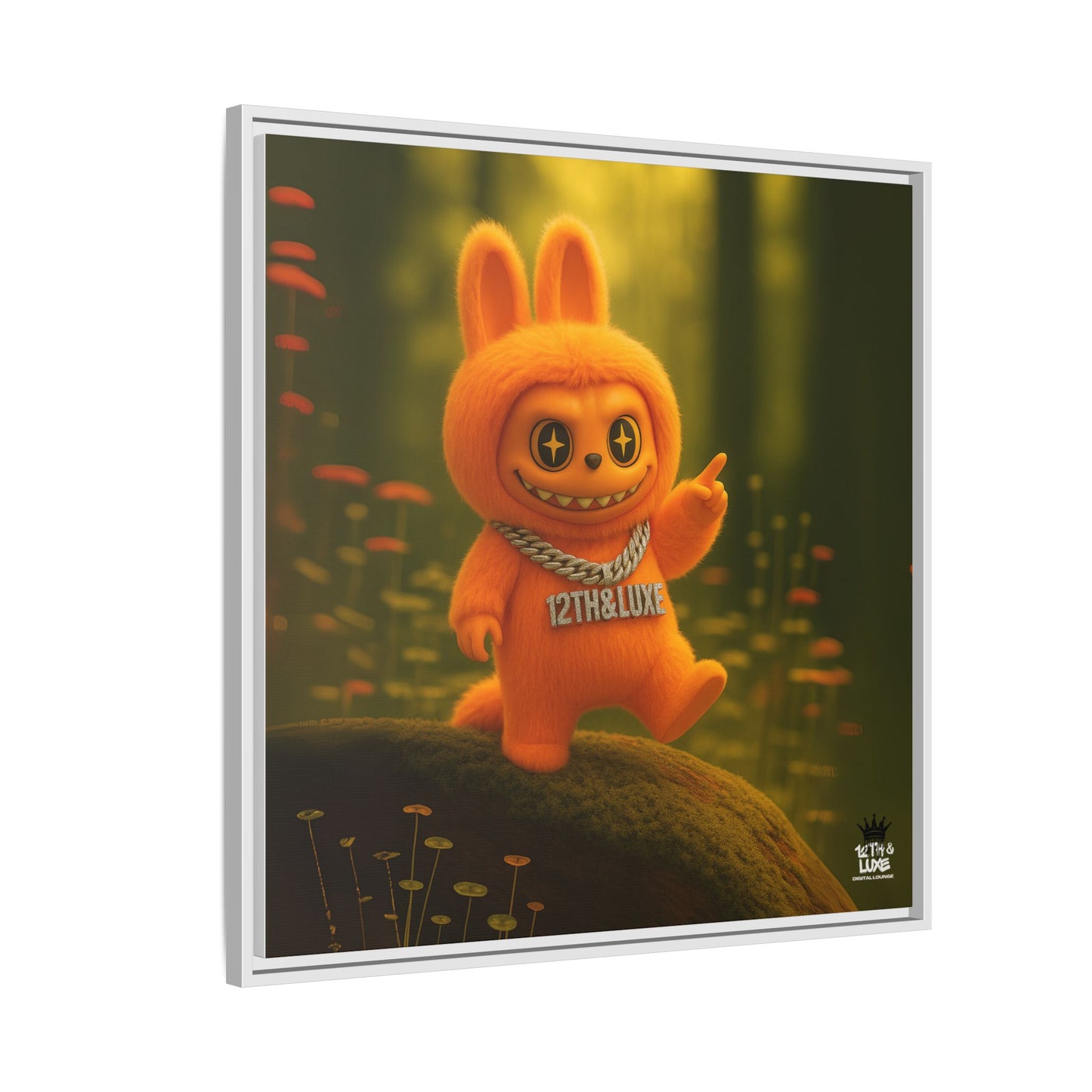 Plush Monster Orange - Canvas Art