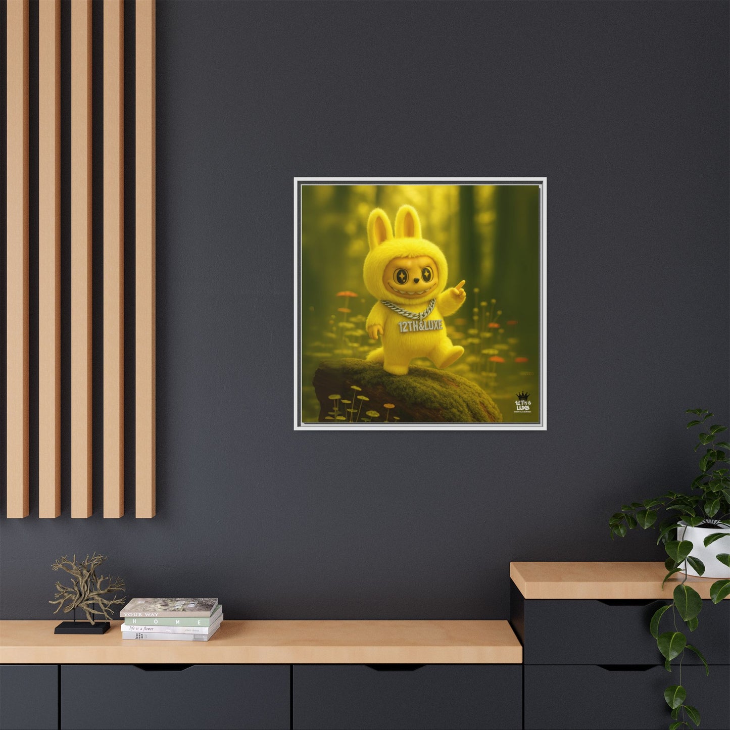 Plush Monster Yellow - Canvas Art