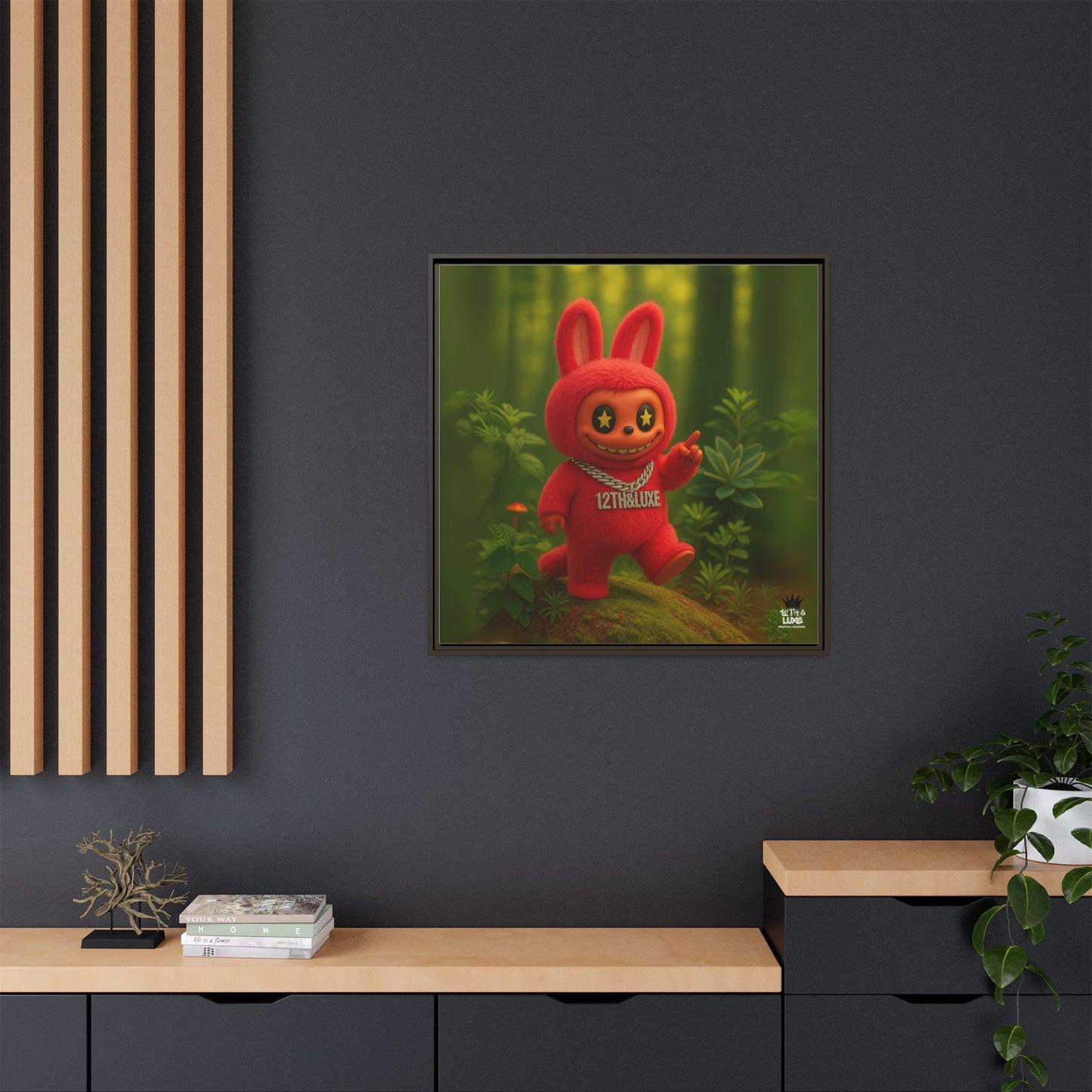 Plush Monster Red - Canvas Art