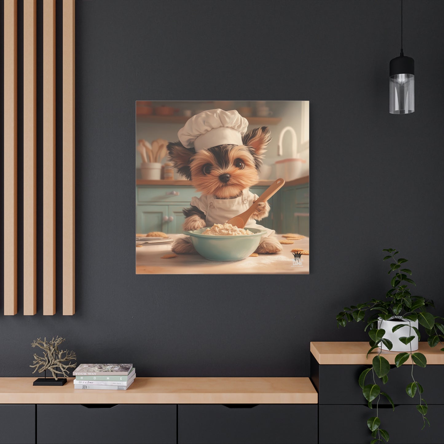 Yorkshire Puppy Chef Canvas Art