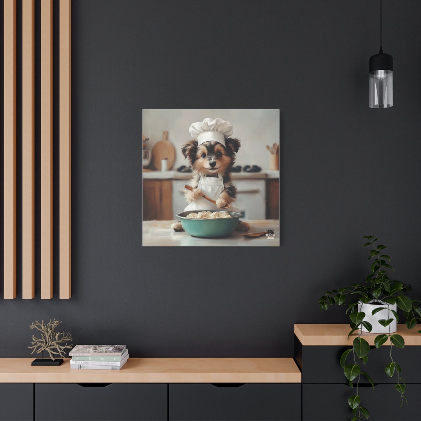 Sheltie Puppy Chef Canvas Art