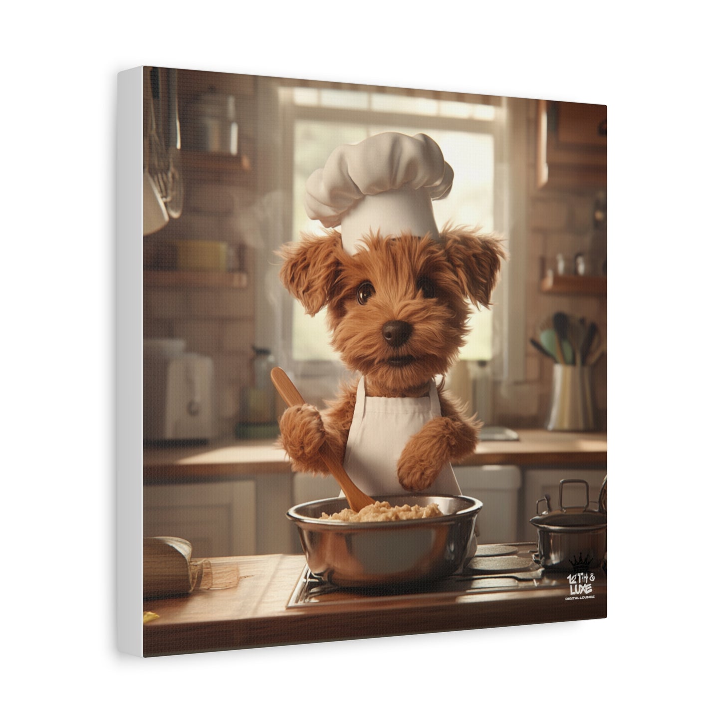 Airedale Puppy Chef Canvas Art