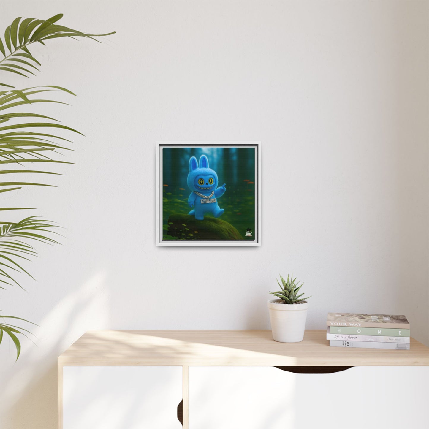 Plush Monster Blue - Canvas Art