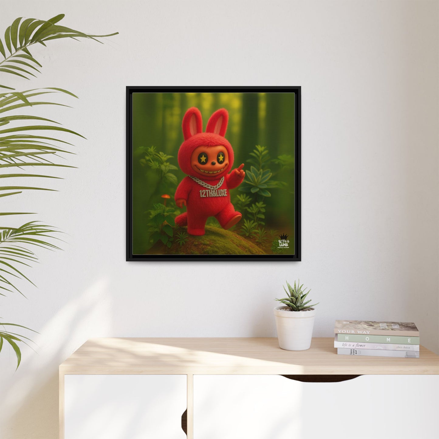 Plush Monster Red - Canvas Art