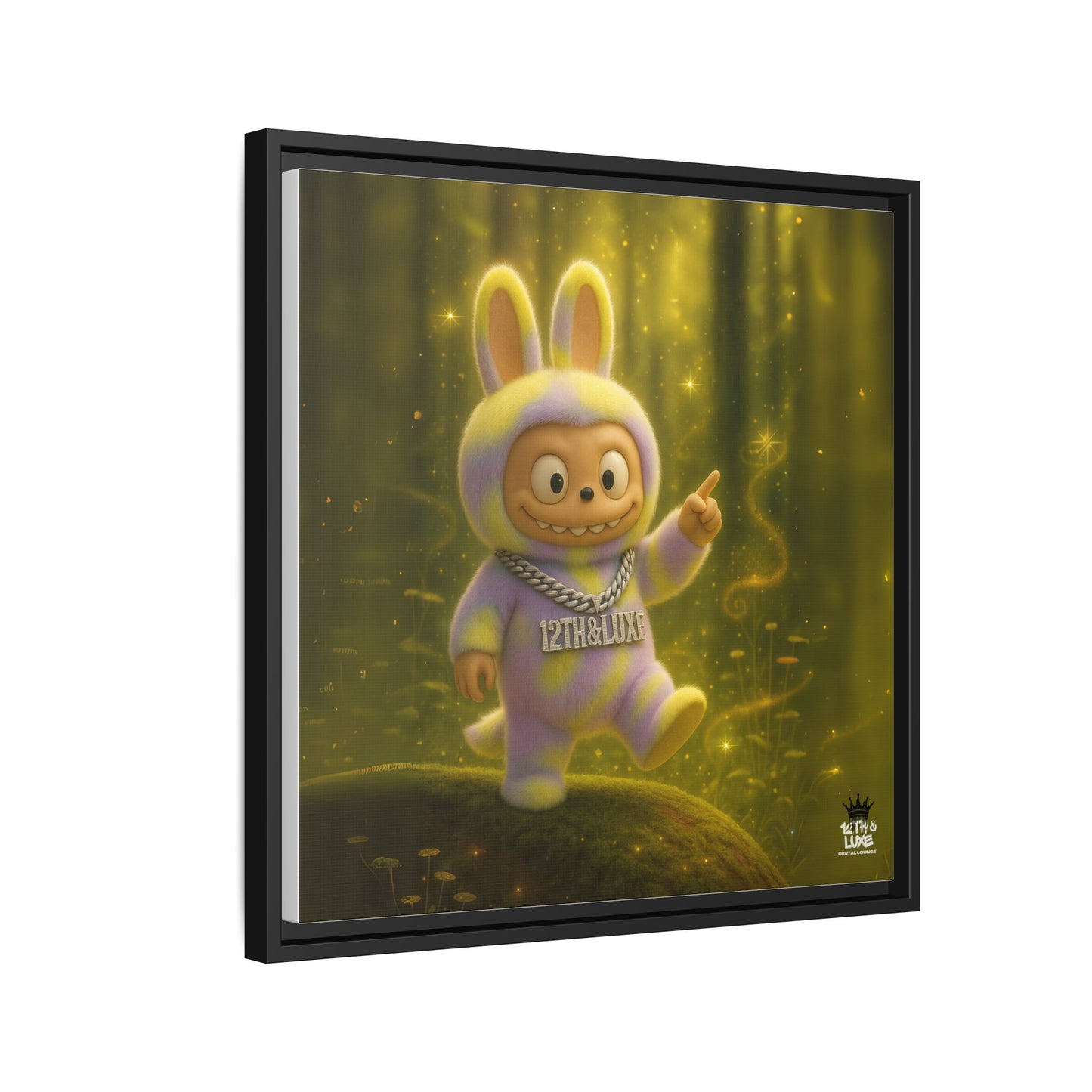 Plush Monster Purple/Yellow - Canvas Art