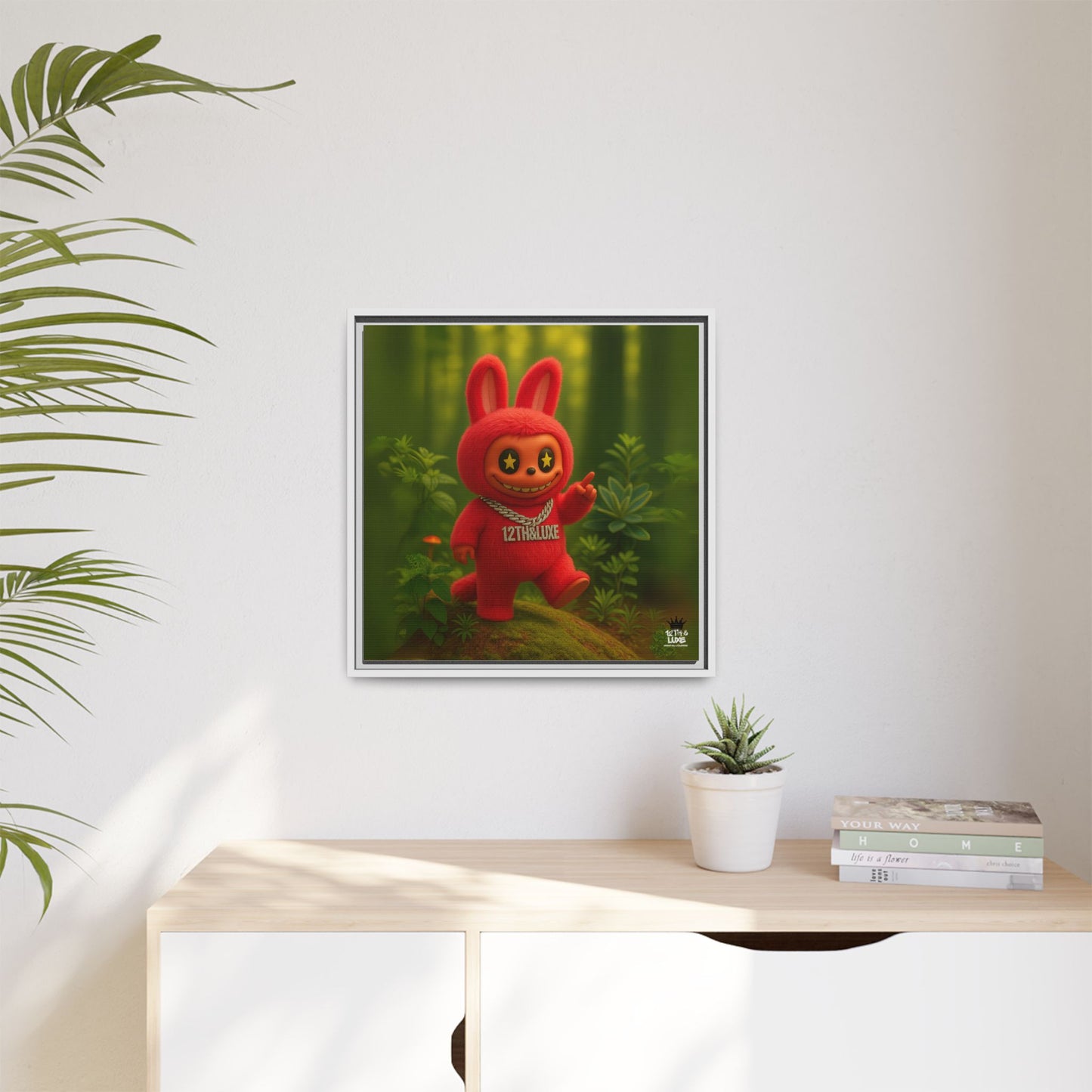 Plush Monster Red - Canvas Art