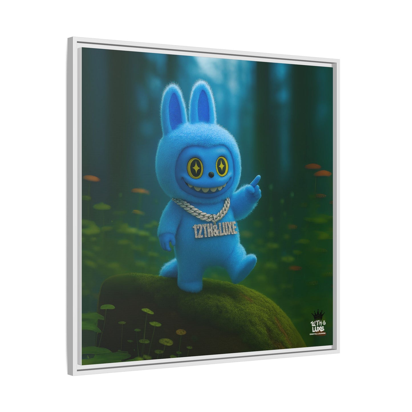 Plush Monster Blue - Canvas Art