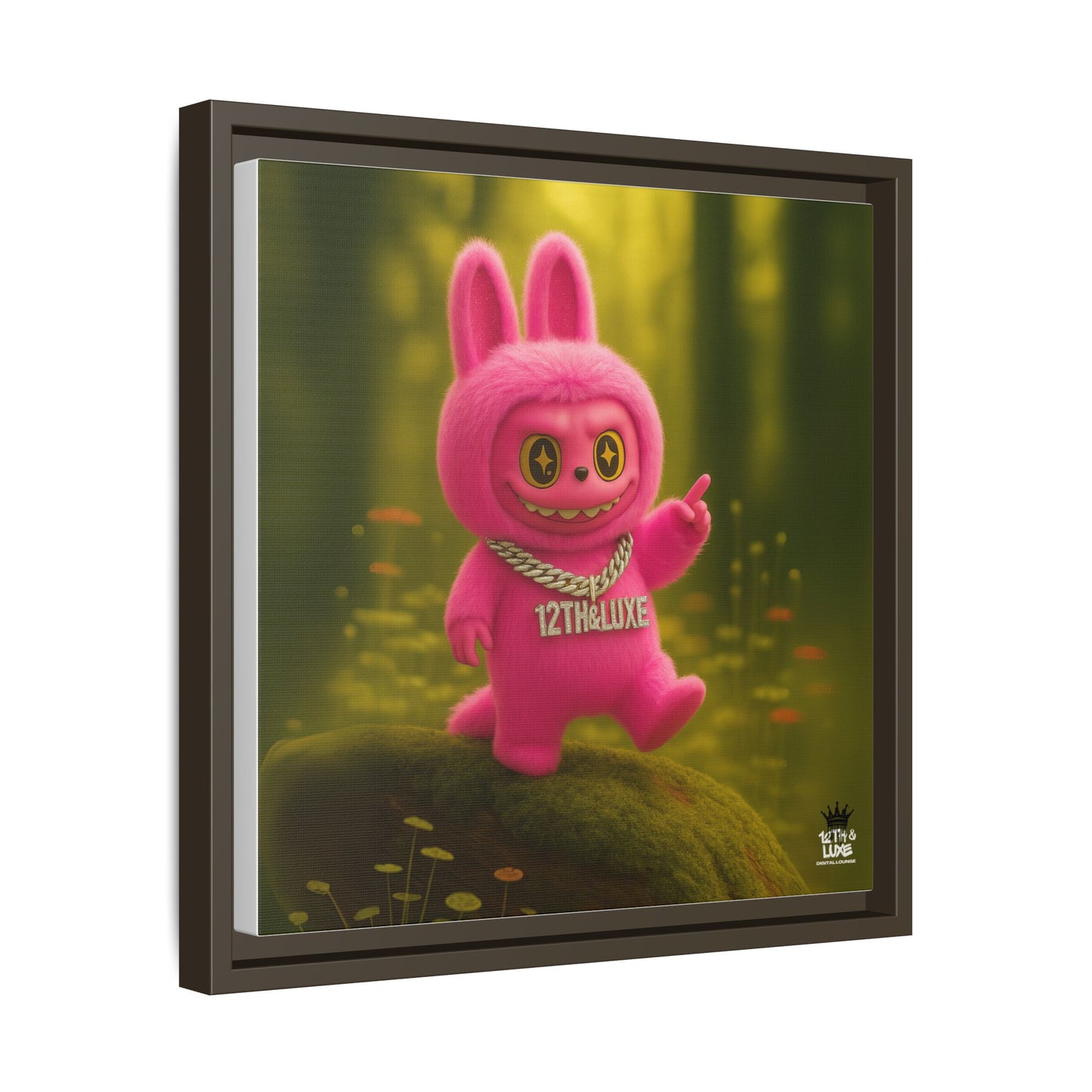 Plush Monster Pink- Canvas Art