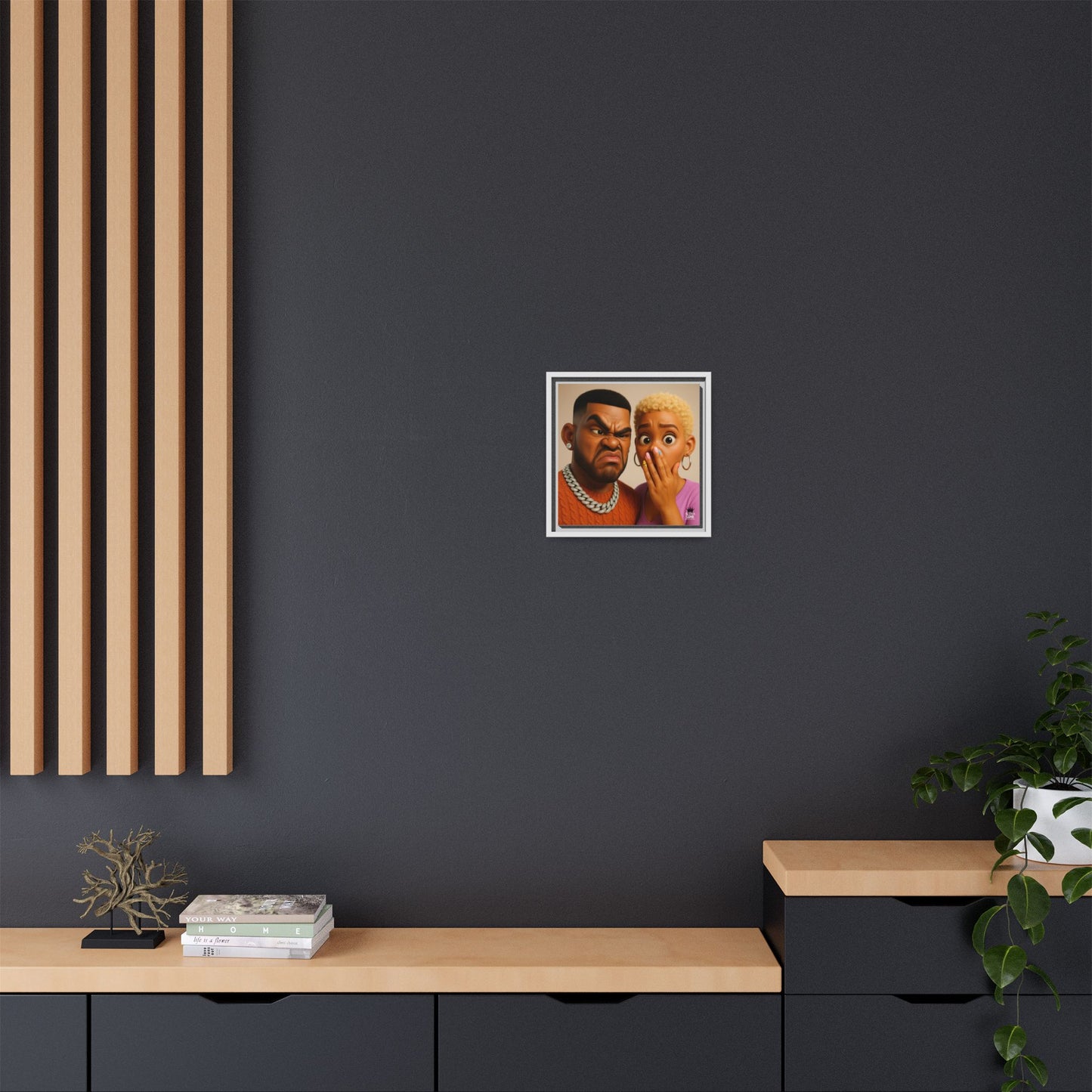 Funky Face Couple - Canvas Art