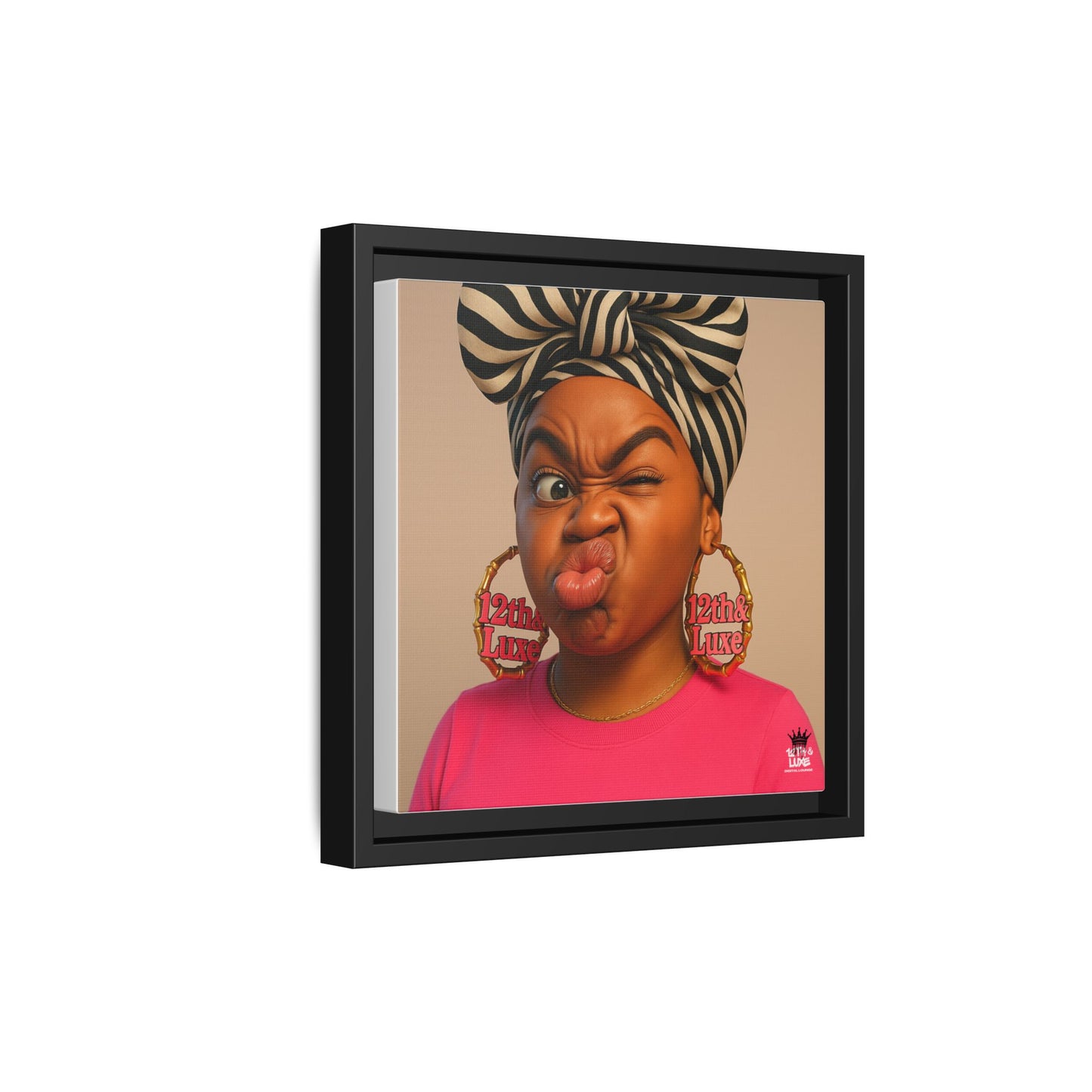 Funky Face Pink - Canvas Art