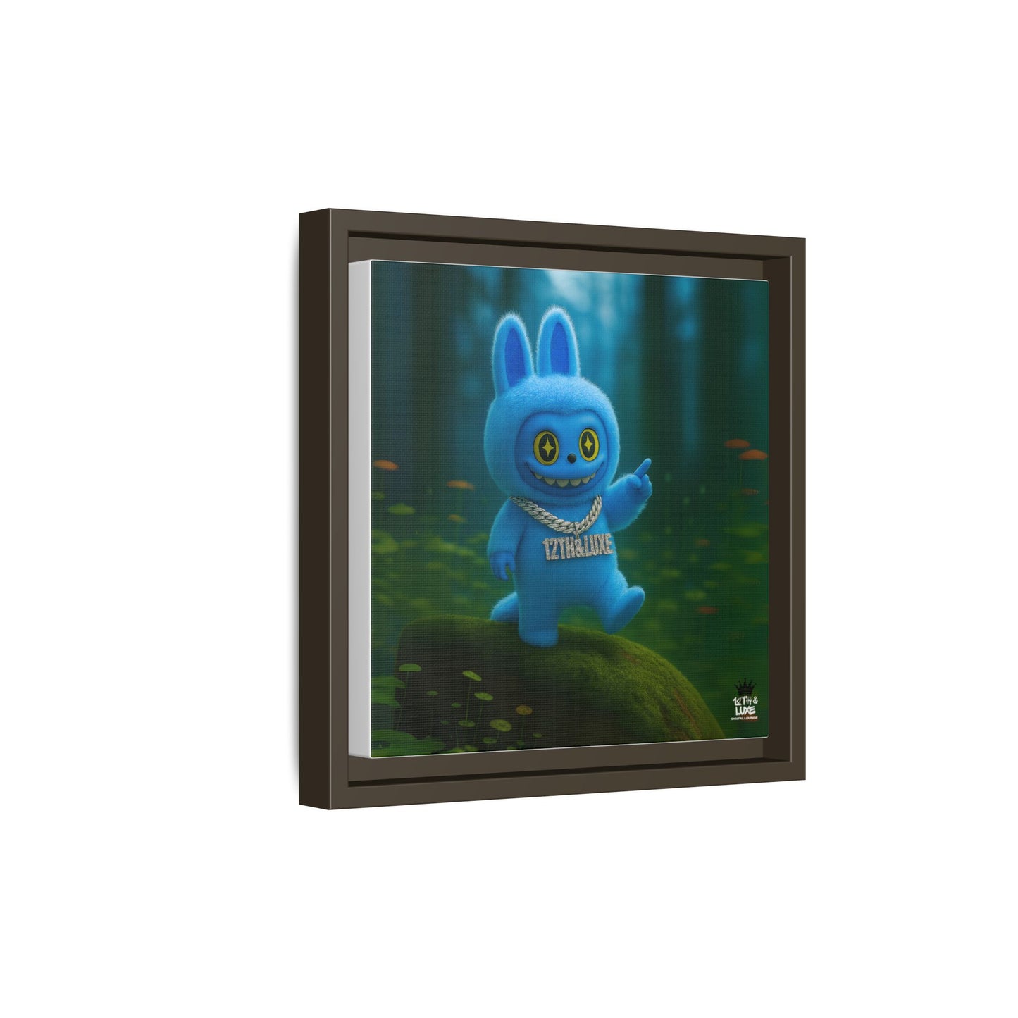 Plush Monster Blue - Canvas Art