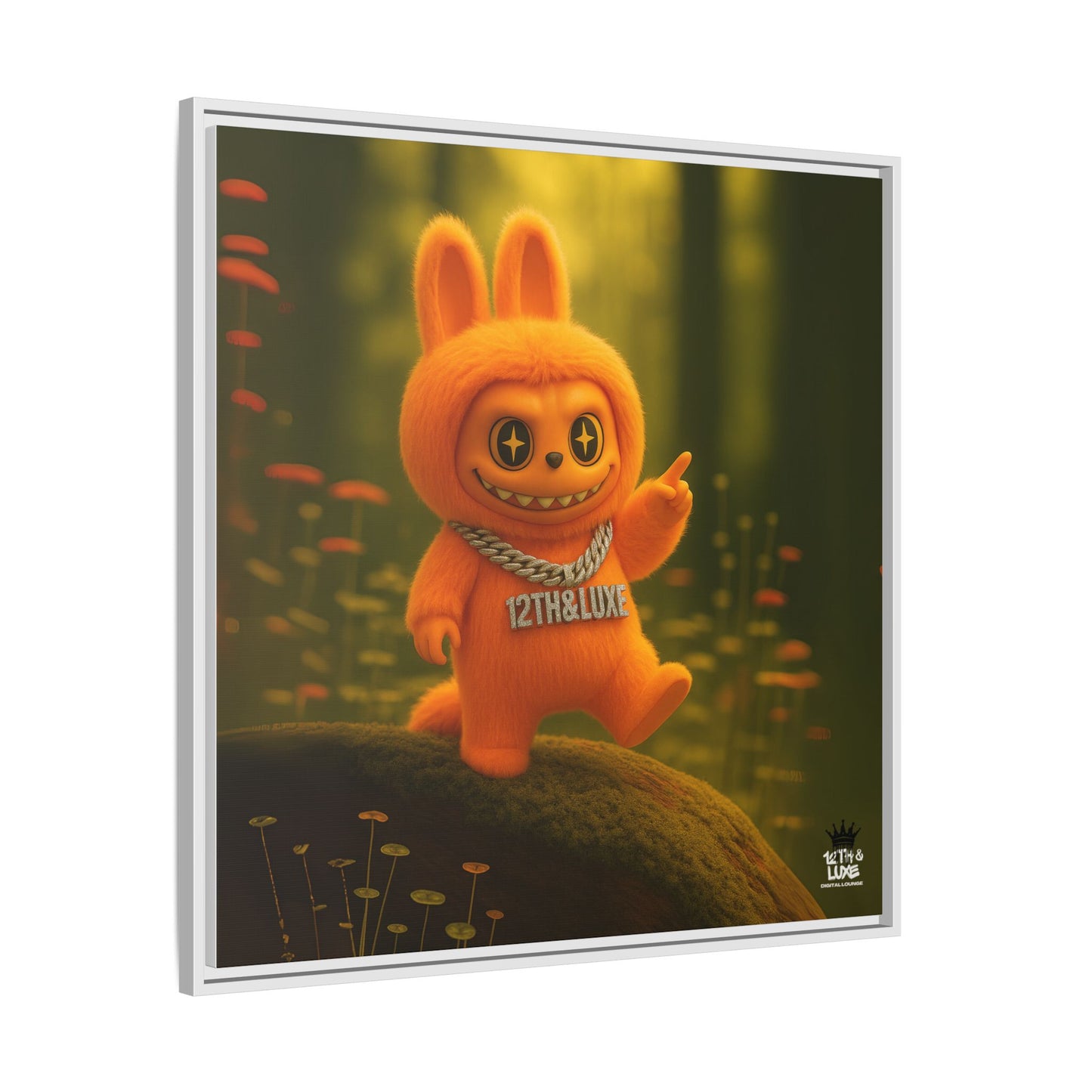 Plush Monster Orange - Canvas Art