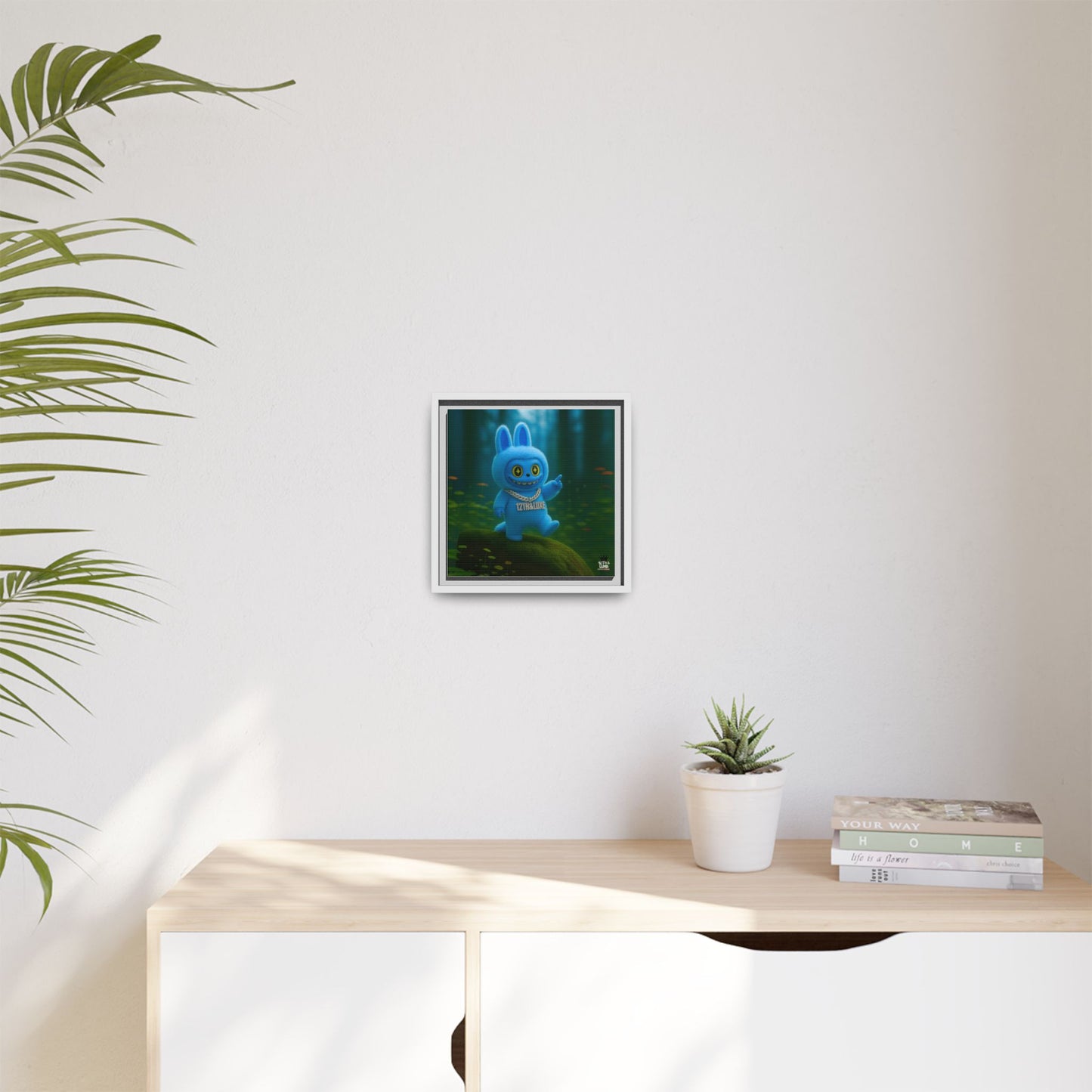 Plush Monster Blue - Canvas Art
